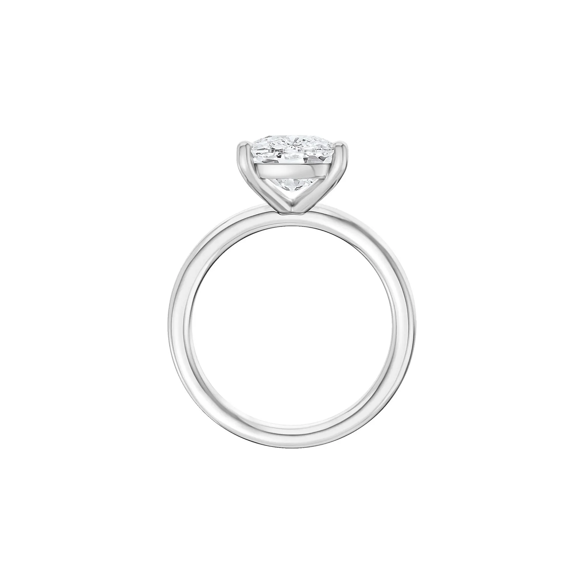 5 CT. Tw. Lab Grown Diamond Elongated Cushion-Cut Engagement Ring 14K White Gold Size 8.5 2mm - Image 2