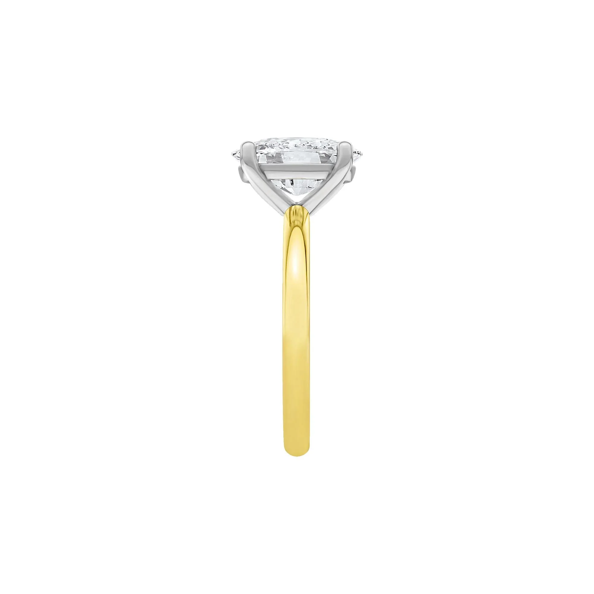 5 CT. Tw. Lab Grown Diamond Elongated Cushion-Cut Engagement Ring 14K Yellow and White Gold Size 8 2mm - Image 3