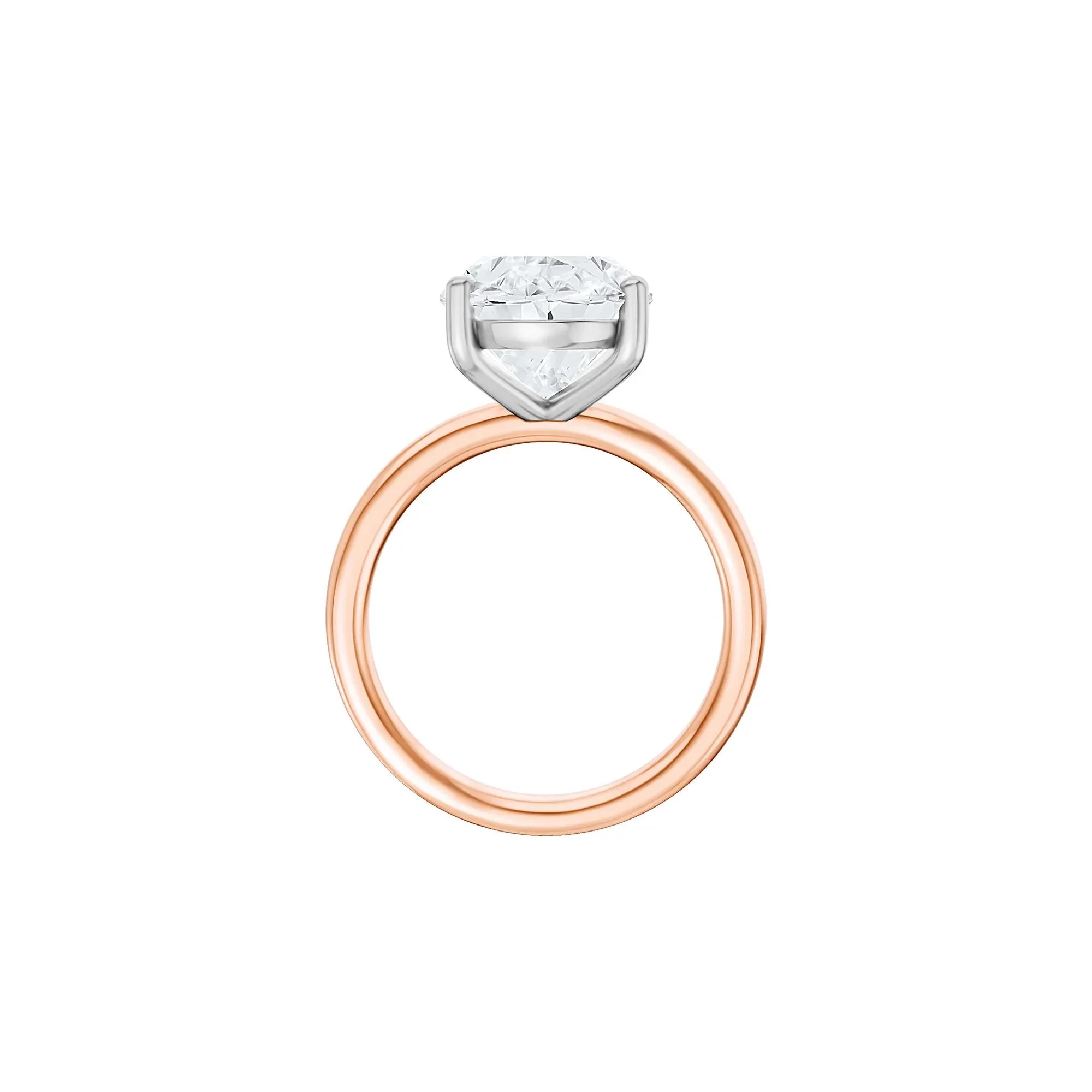 5 CT. Tw. Lab Grown Diamond Oval Solitaire Engagement Ring 14K Rose & White Gold Size 11 2mm - Image 2