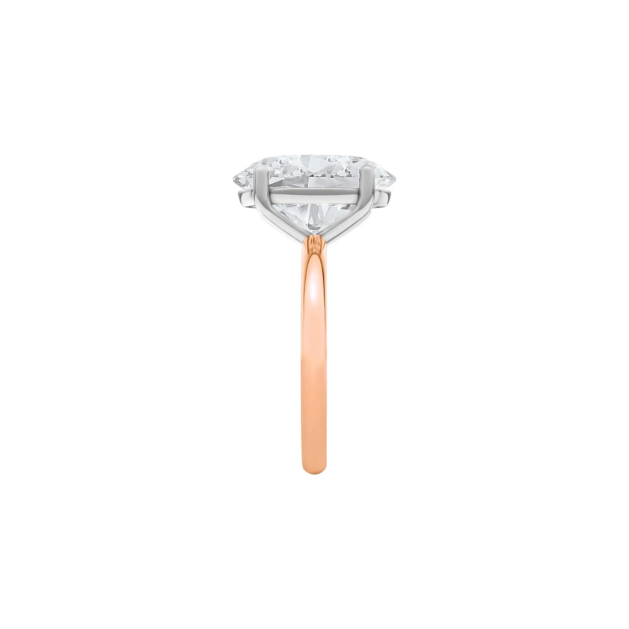 5 CT. Tw. Lab Grown Diamond Oval Solitaire Engagement Ring 14K Rose & White Gold Size 11.5 2mm - Image 3
