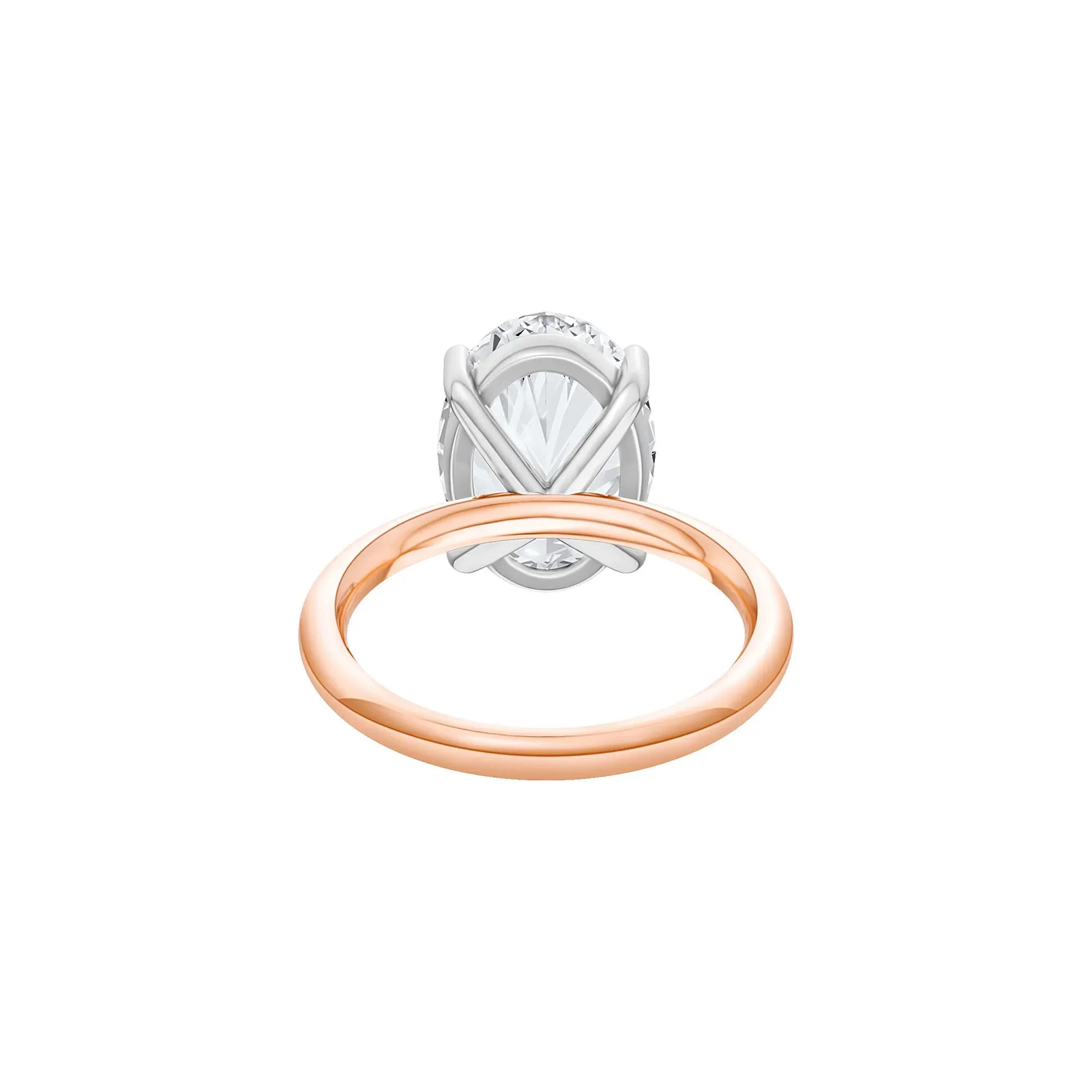 5 CT. Tw. Lab Grown Diamond Oval Solitaire Engagement Ring 14K Rose & White Gold Size 11.5 2mm - Image 4