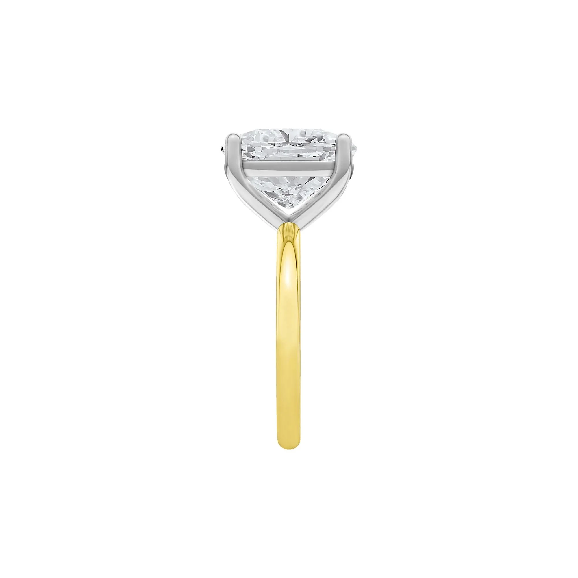 6 CT. Tw. Lab Grown Diamond Elongated Cushion-Cut Engagement Ring 14K Yellow and White Gold Size 5 2mm - Image 3