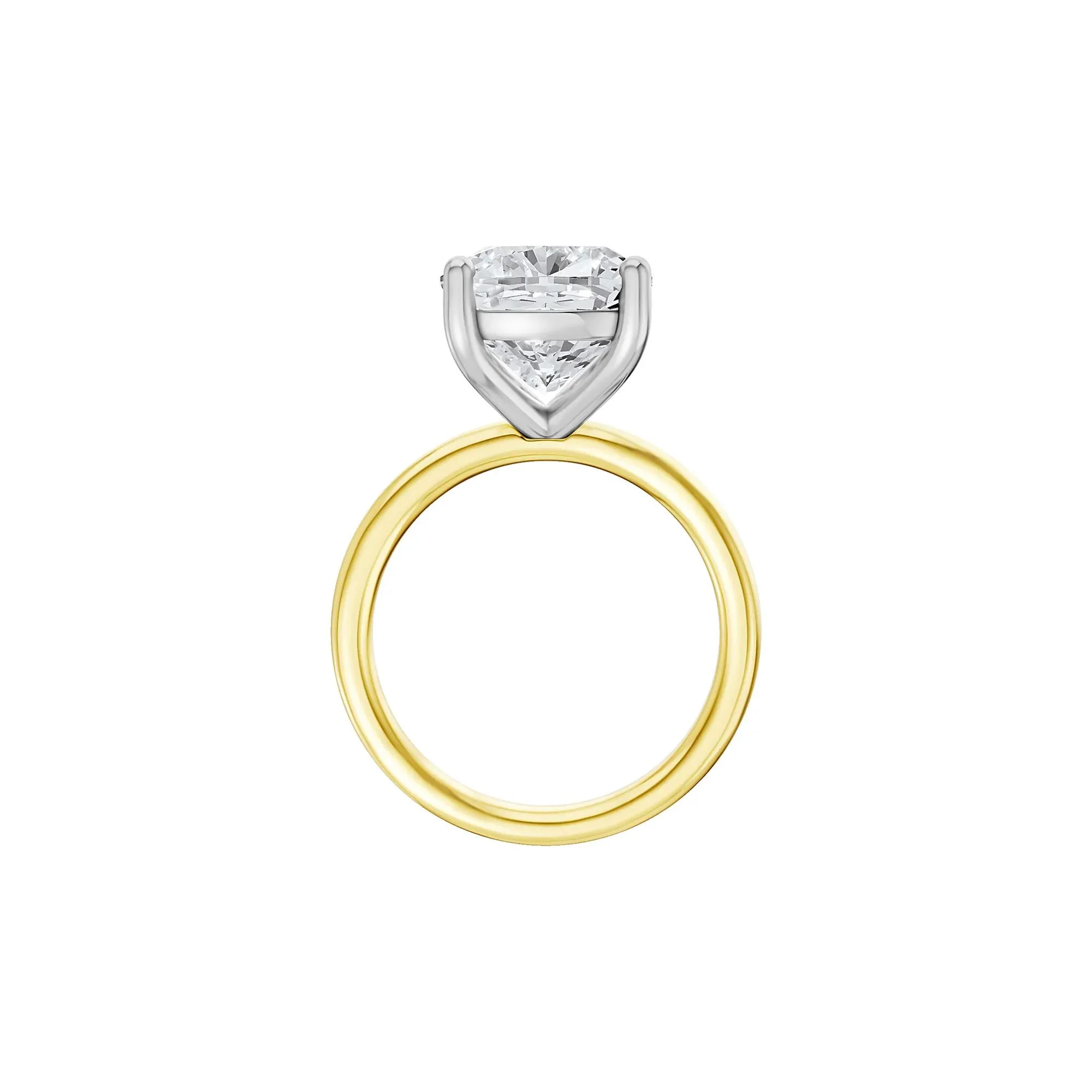 6 CT. Tw. Lab Grown Diamond Elongated Cushion-Cut Engagement Ring 14K Yellow and White Gold Size 9.5 2mm - Image 2