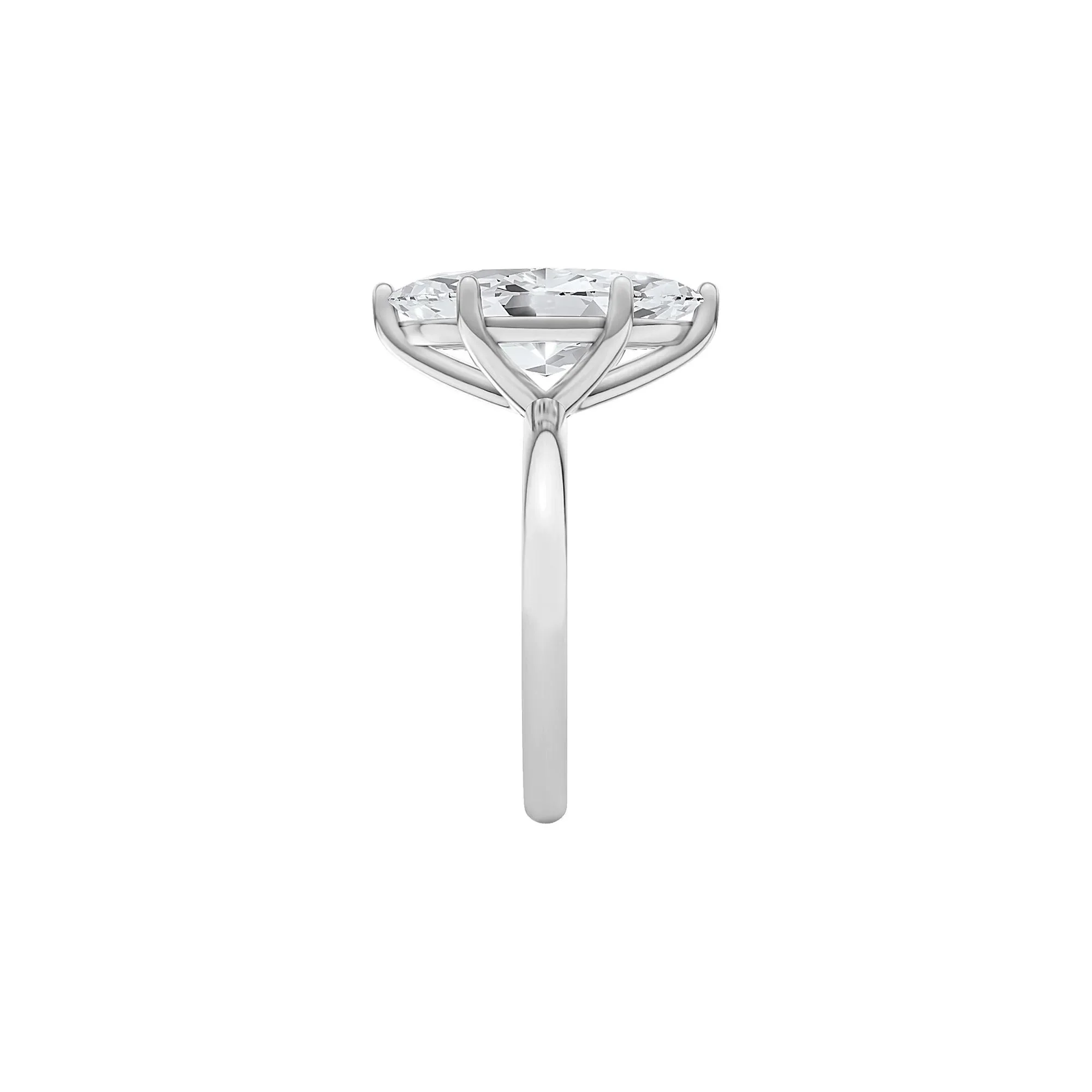 4 CT. Tw. Lab Grown Diamond Marquise Solitaire Engagement Ring Platinum White Size 8 2mm - Image 3