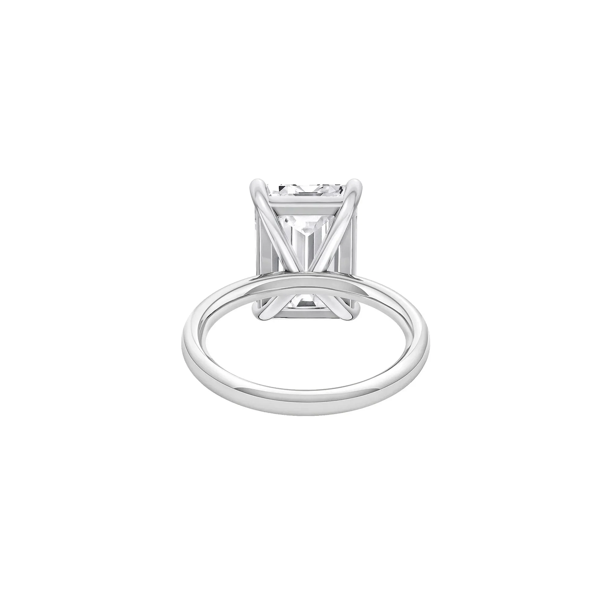 Lab Grown Diamond Radiant-Cut Solitaire Ring Platinum (6 CT.) White Size 11 2mm - Image 4
