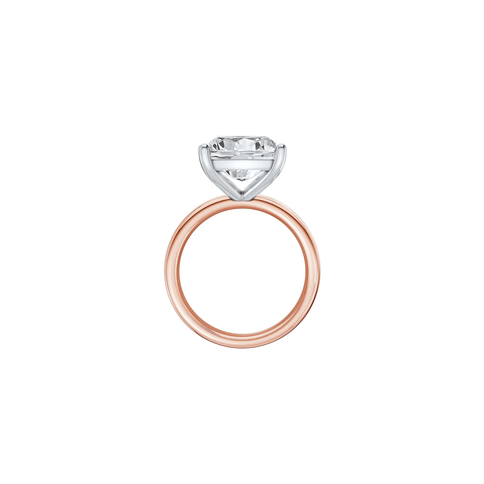 7 CT. Tw. Lab Grown Diamond Elongated Cushion-Cut Engagement Ring 14K Rose and White Gold Size 10 2mm - Image 2