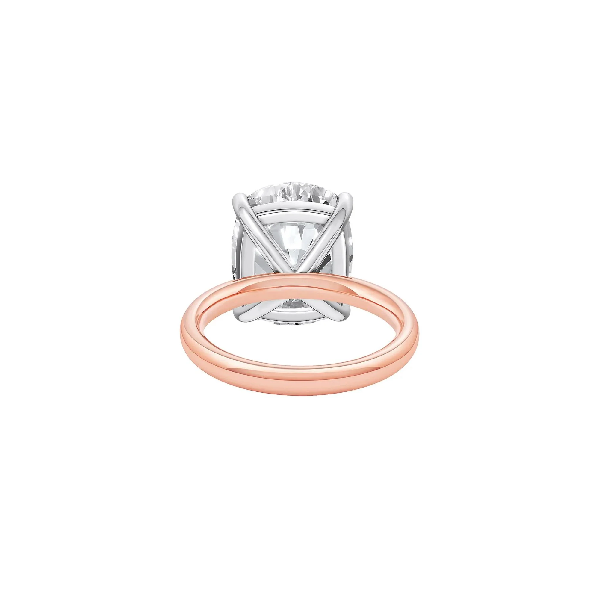 7 CT. Tw. Lab Grown Diamond Elongated Cushion-Cut Engagement Ring 14K Rose and White Gold Size 12 2mm - Image 4