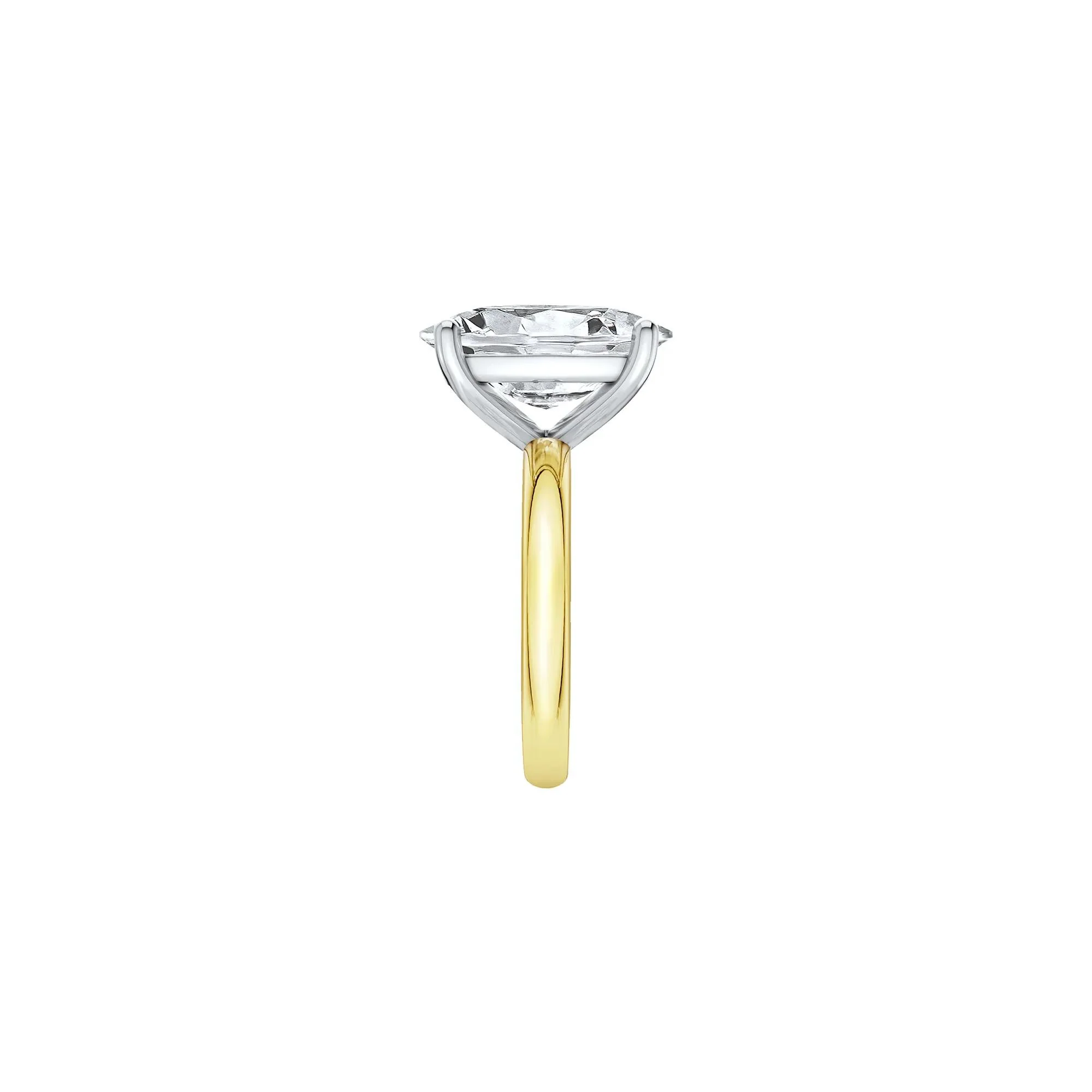 7 CT. Tw. Lab Grown Diamond Elongated Cushion-Cut Engagement Ring 14K Yellow and White Gold Size 11.5 2mm - Image 3