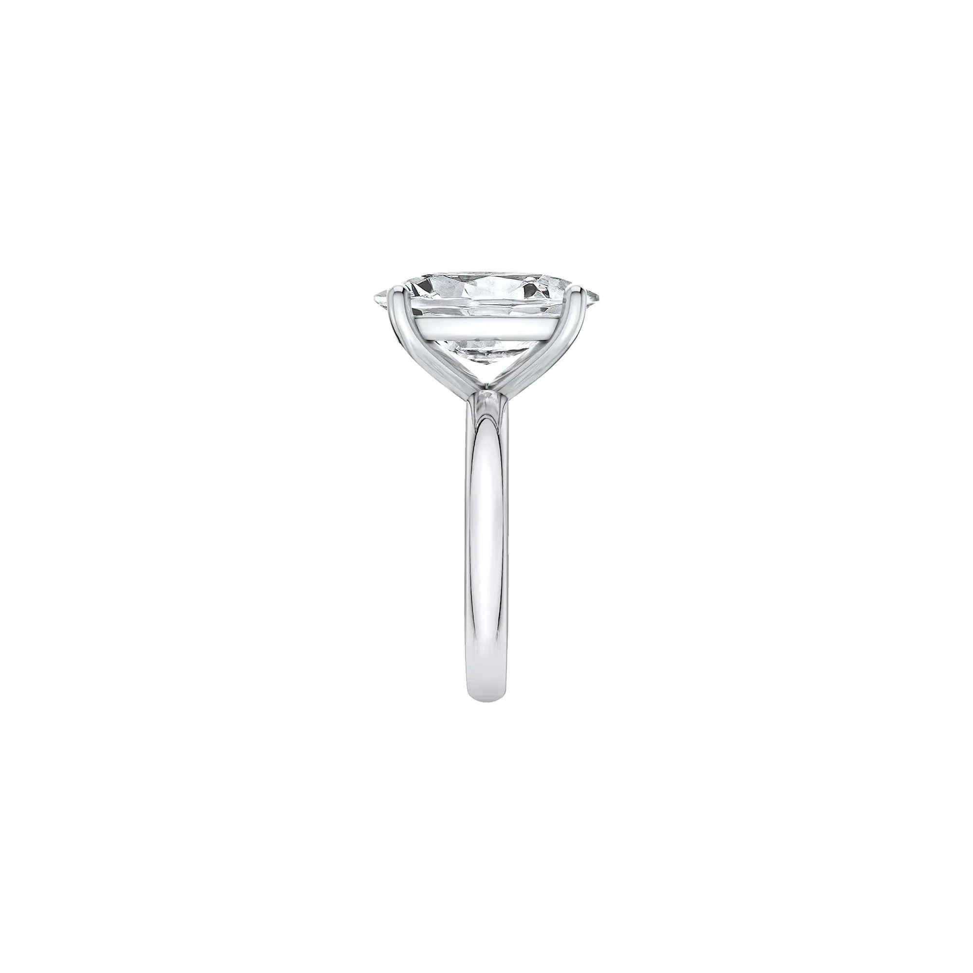 Lab Grown Diamond Elongated Cushion-Cut Engagement Ring Platinum (7 CT Tw.) White Size 10 2mm - Image 3