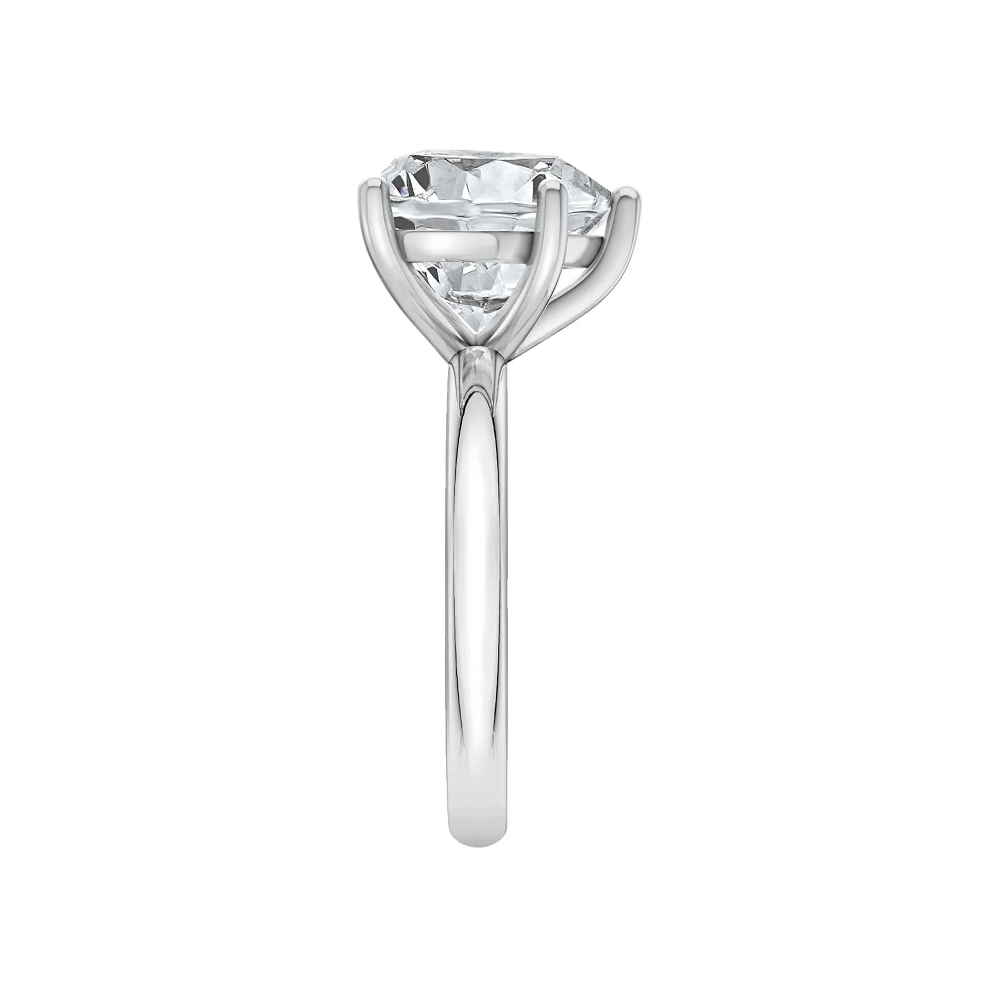 Lab Grown Diamond Heart-Shaped Solitaire Ring Platinum (5 CT.) White Size 6.5 2mm - Image 3
