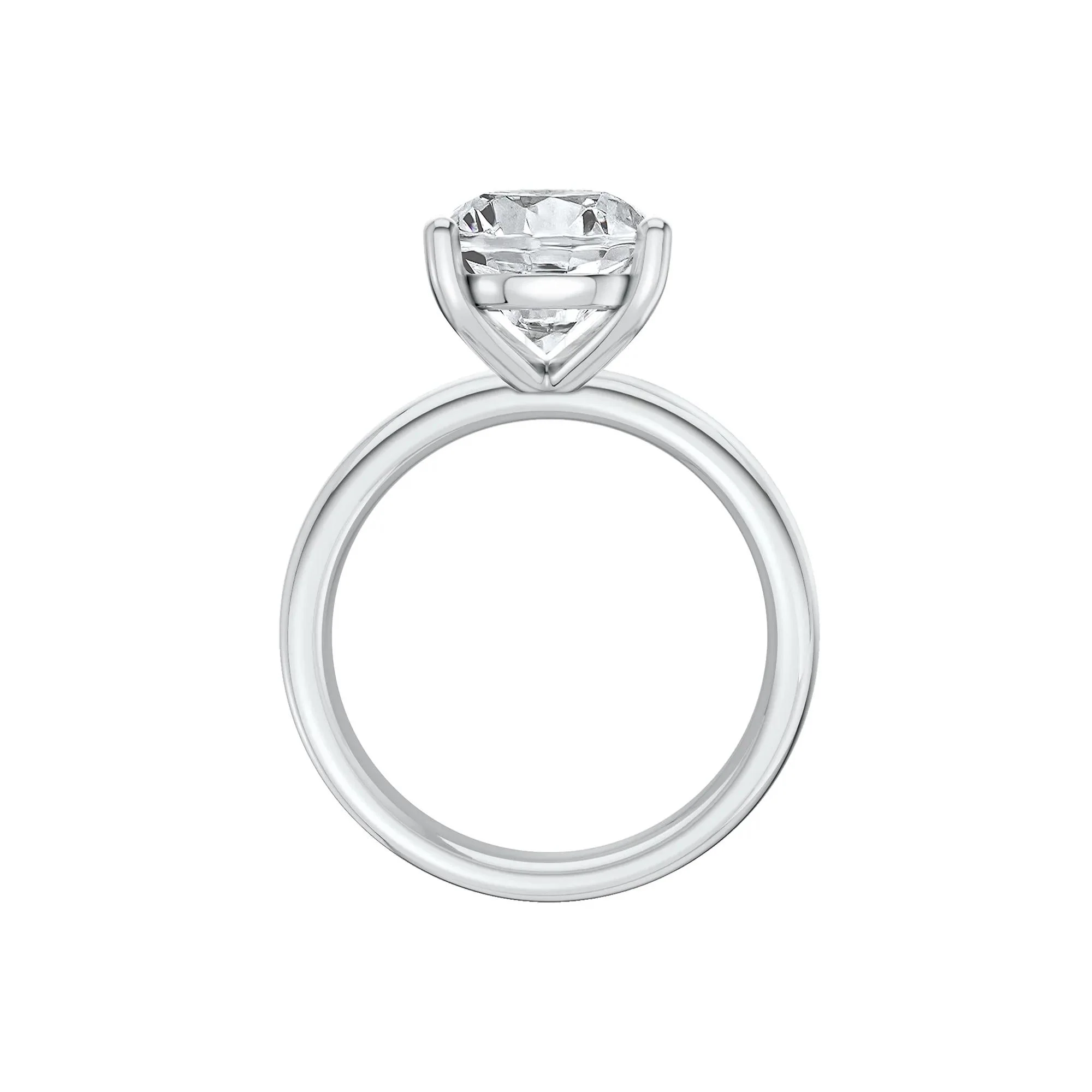 Lab Grown Diamond Pear-Shaped Solitaire Ring 14K White Gold (5 CT.) Size 10 2mm - Image 2