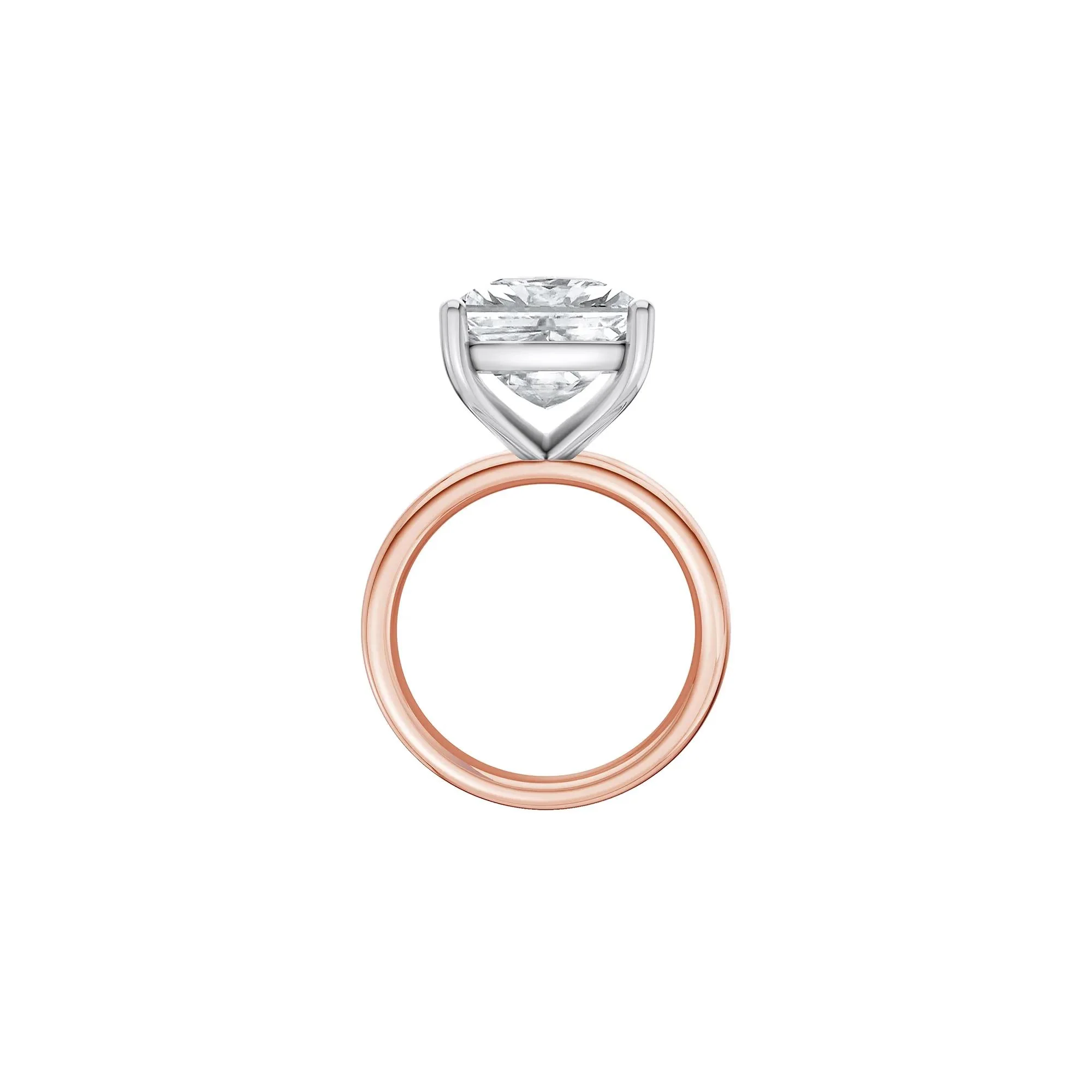 9 CT. Tw. Lab Grown Diamond Elongated Cushion-Cut Engagement Ring 14K Rose and White Gold Size 10.5 2mm - Image 2