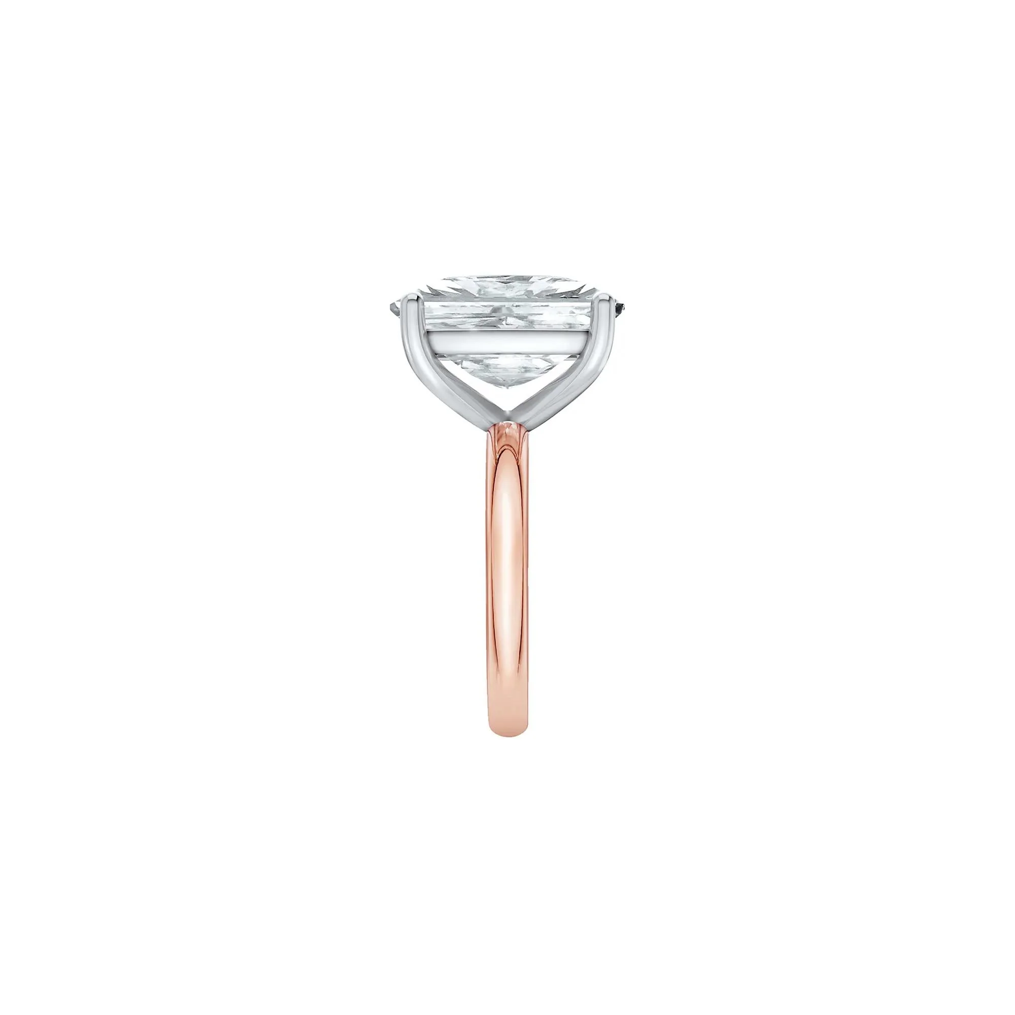 9 CT. Tw. Lab Grown Diamond Elongated Cushion-Cut Engagement Ring 14K Rose and White Gold Size 5.5 2mm - Image 3