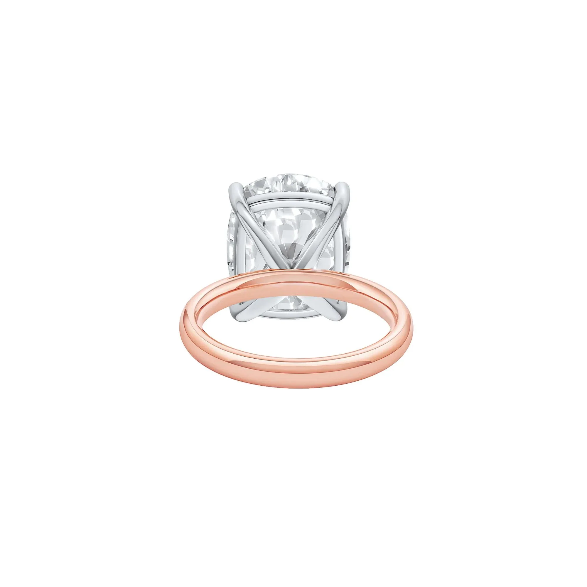 9 CT. Tw. Lab Grown Diamond Elongated Cushion-Cut Engagement Ring 14K Rose and White Gold Size 8.5 2mm - Image 4