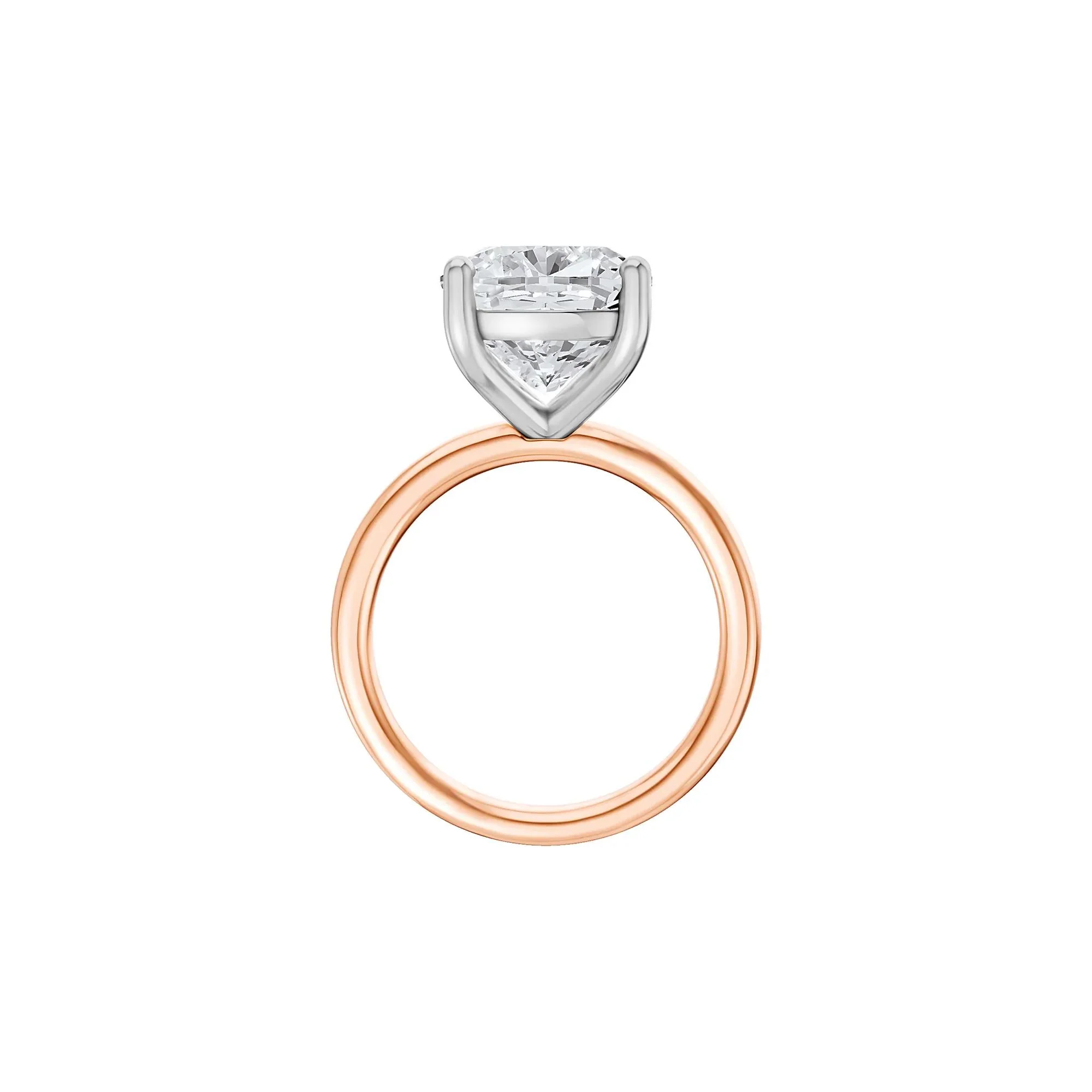 6 CT. Tw. Lab Grown Diamond Elongated Cushion-Cut Engagement Ring 14K Rose and White Gold Size 10 2mm - Image 2