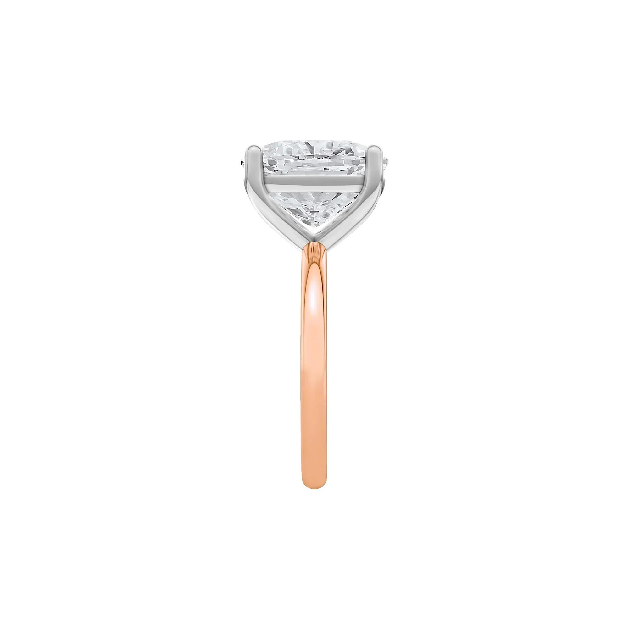 6 CT. Tw. Lab Grown Diamond Elongated Cushion-Cut Engagement Ring 14K Rose and White Gold Size 10 2mm - Image 3