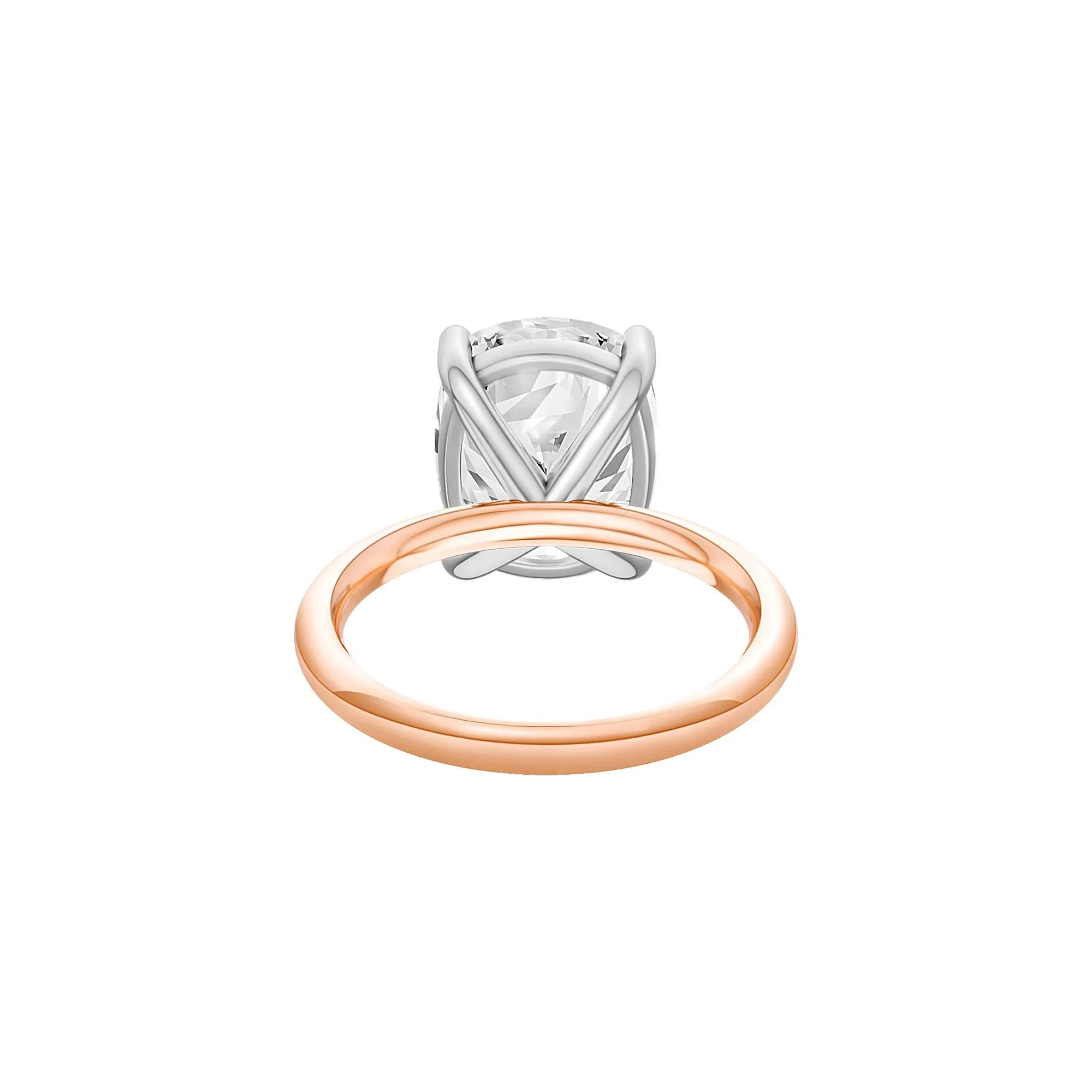 6 CT. Tw. Lab Grown Diamond Elongated Cushion-Cut Engagement Ring 14K Rose and White Gold Size 6.5 2mm - Image 4