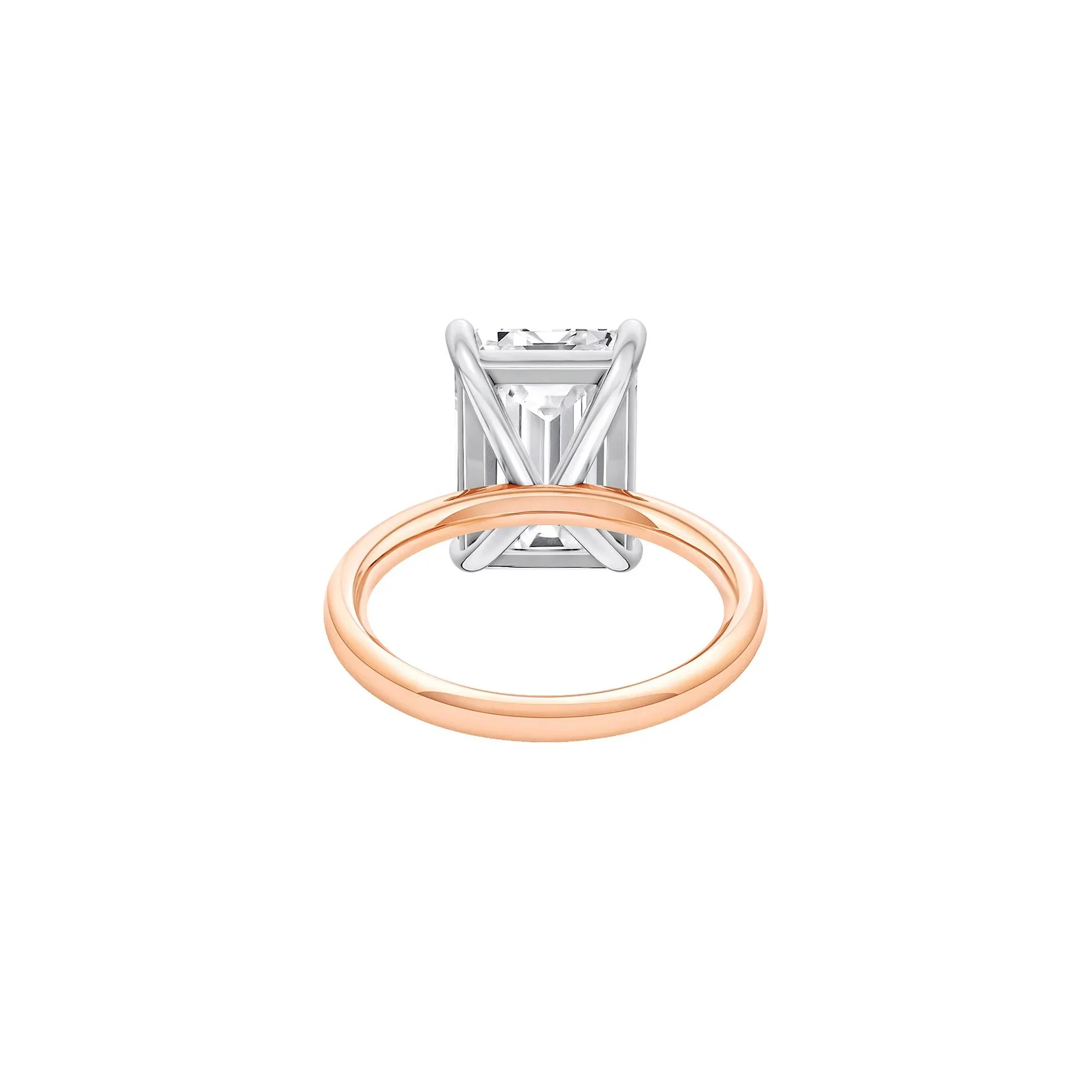 Lab Grown Diamond Radiant-Cut Solitaire Ring 14K Rose & White Gold (6 CT.) Size 7 2mm - Image 4