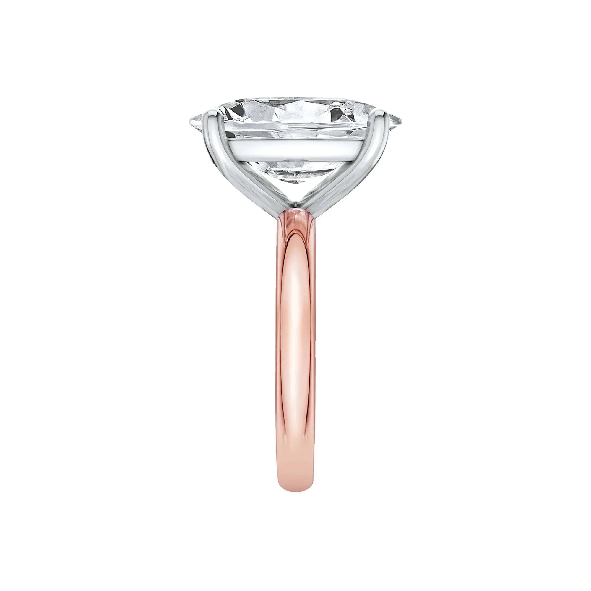 8 CT. Tw. Lab Grown Diamond Elongated Cushion-Cut Engagement Ring 14K Rose and White Gold Size 11 2mm - Image 3