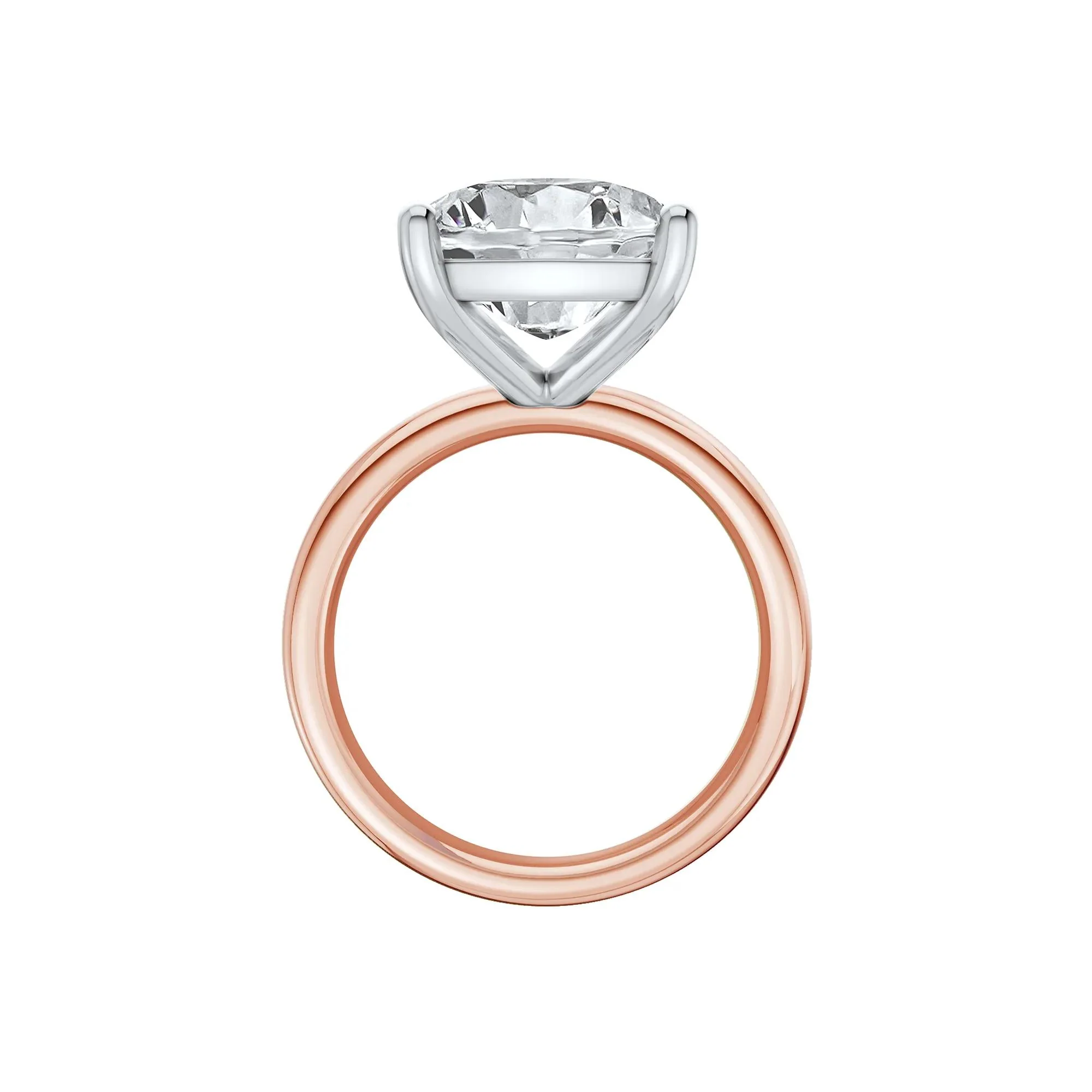8 CT. Tw. Lab Grown Diamond Elongated Cushion-Cut Engagement Ring 14K Rose and White Gold Size 8 2mm - Image 2