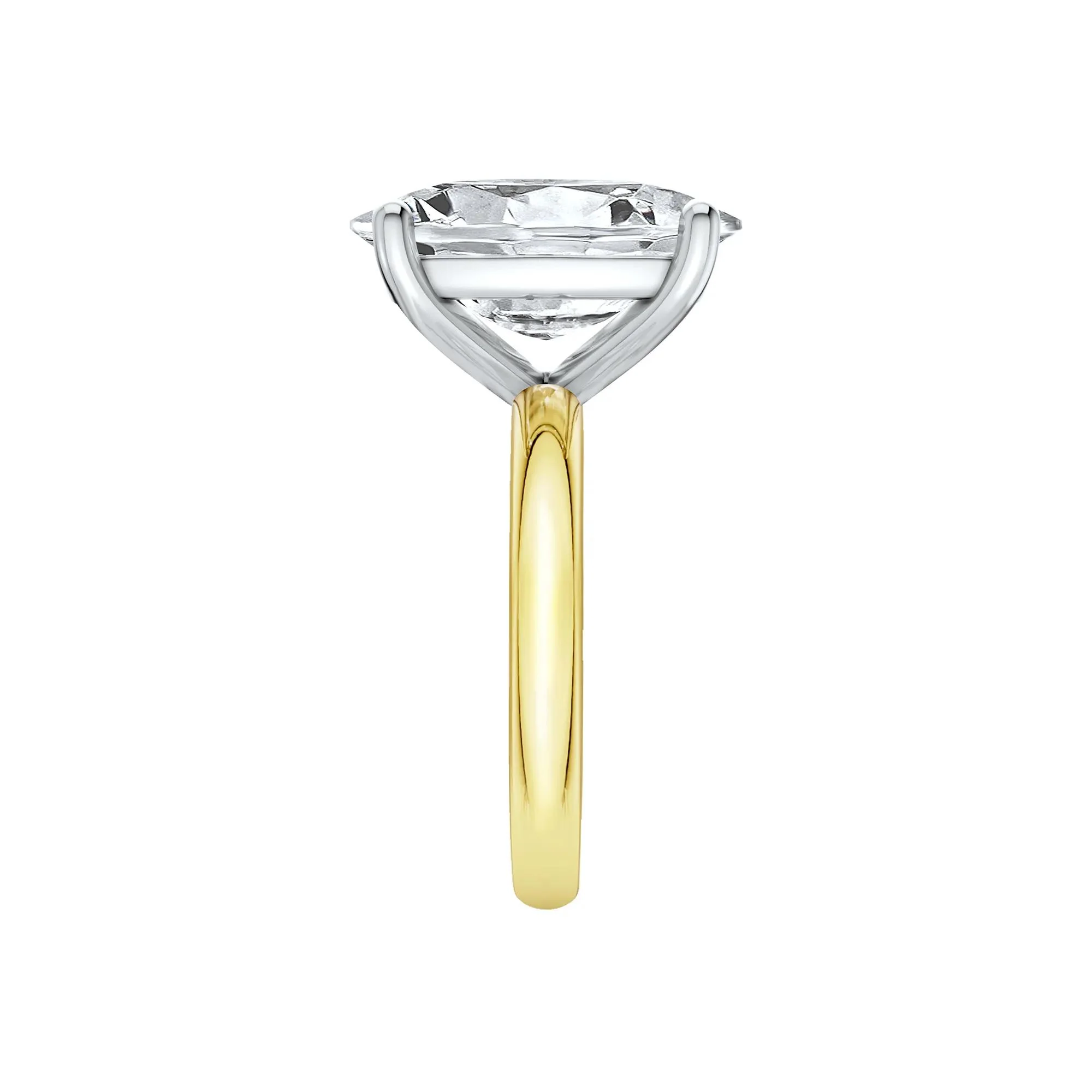 8 CT. Tw. Lab Grown Diamond Elongated Cushion-Cut Engagement Ring 14K Yellow and White Gold Size 11.5 2mm - Image 3
