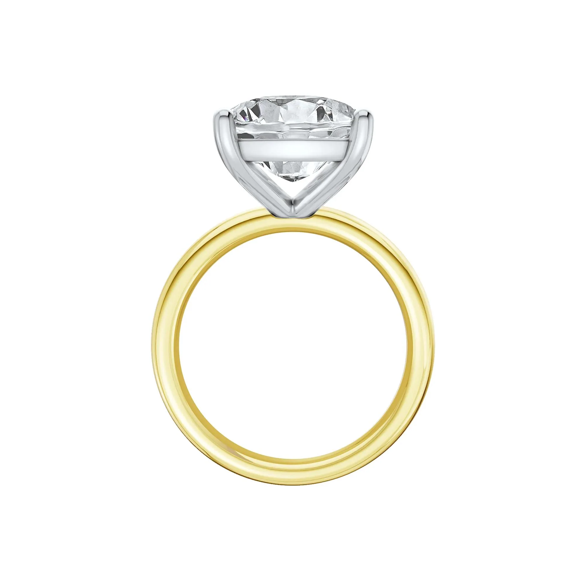 8 CT. Tw. Lab Grown Diamond Elongated Cushion-Cut Engagement Ring 14K Yellow and White Gold Size 4.5 2mm - Image 2