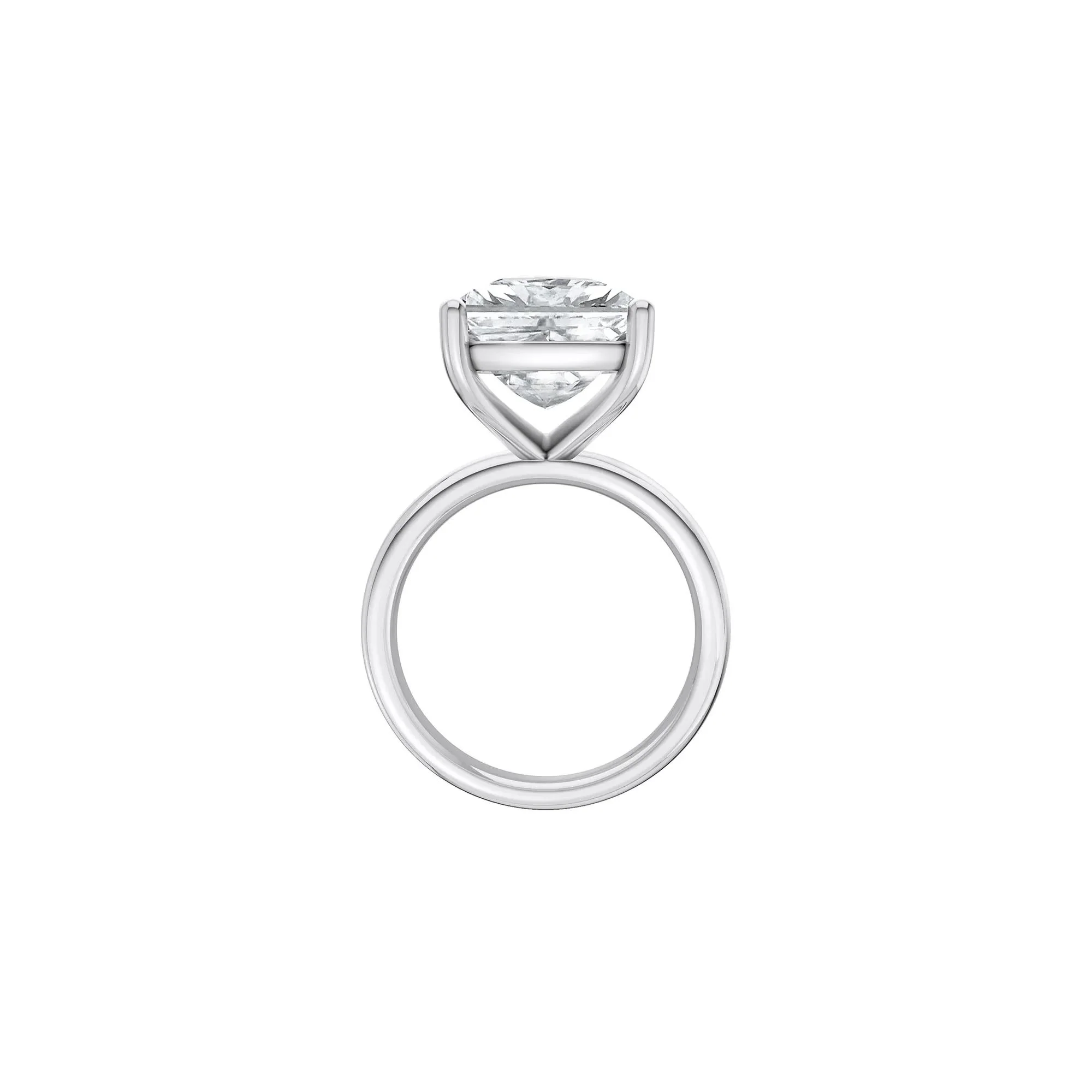 9 CT. Tw. Lab Grown Diamond Elongated Cushion-Cut Engagement Ring 14K White Gold Size 8 2mm - Image 2