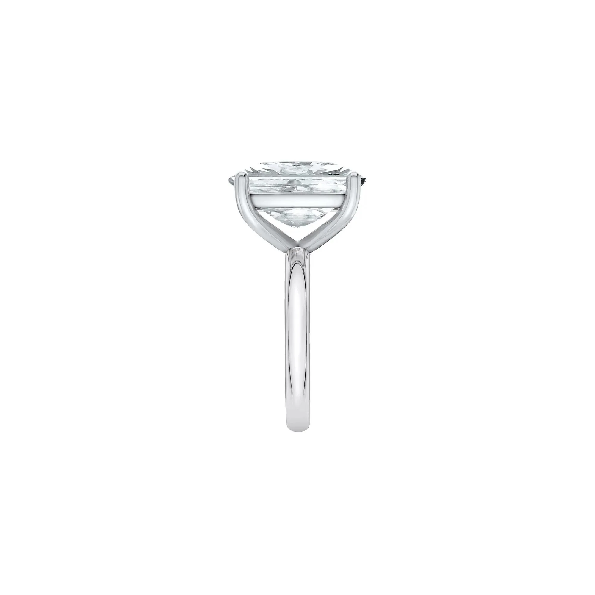 9 CT. Tw. Lab Grown Diamond Elongated Cushion-Cut Engagement Ring 14K White Gold Size 8 2mm - Image 3