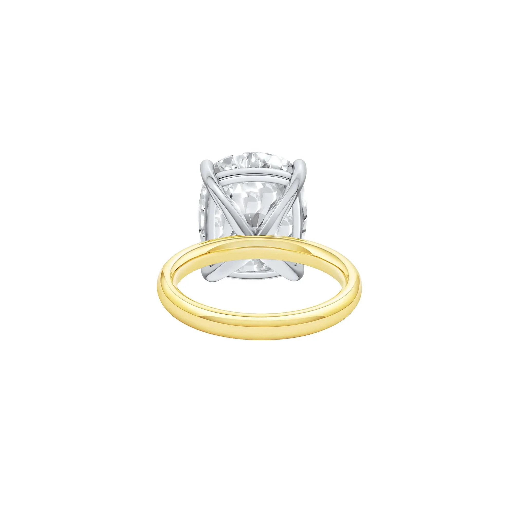 9 CT. Tw. Lab Grown Diamond Elongated Cushion-Cut Engagement Ring 14K Yellow and White Gold Size 9.5 2mm - Image 4