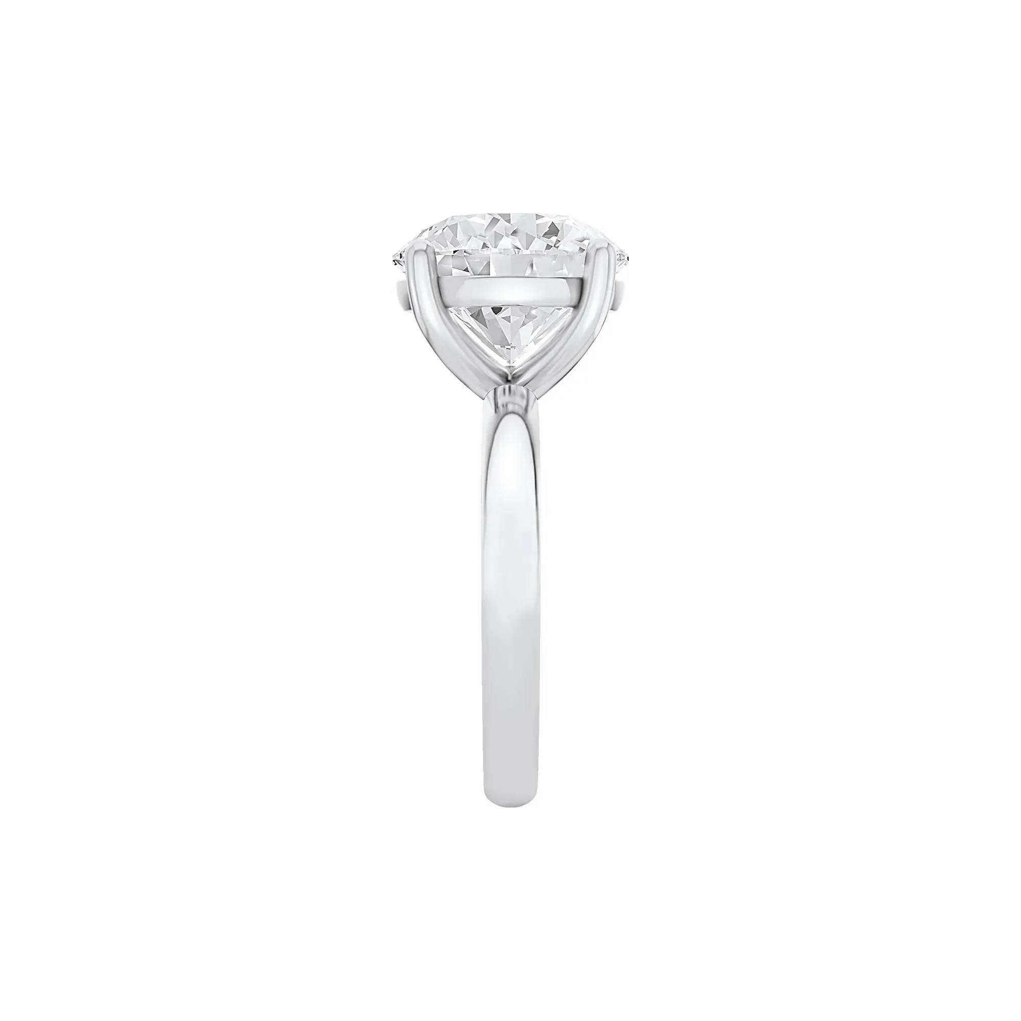 Lab Grown Diamond Round Solitaire Ring Platinum (6 CT.) Round Brilliant Cut White Size 12 2mm - Image 3
