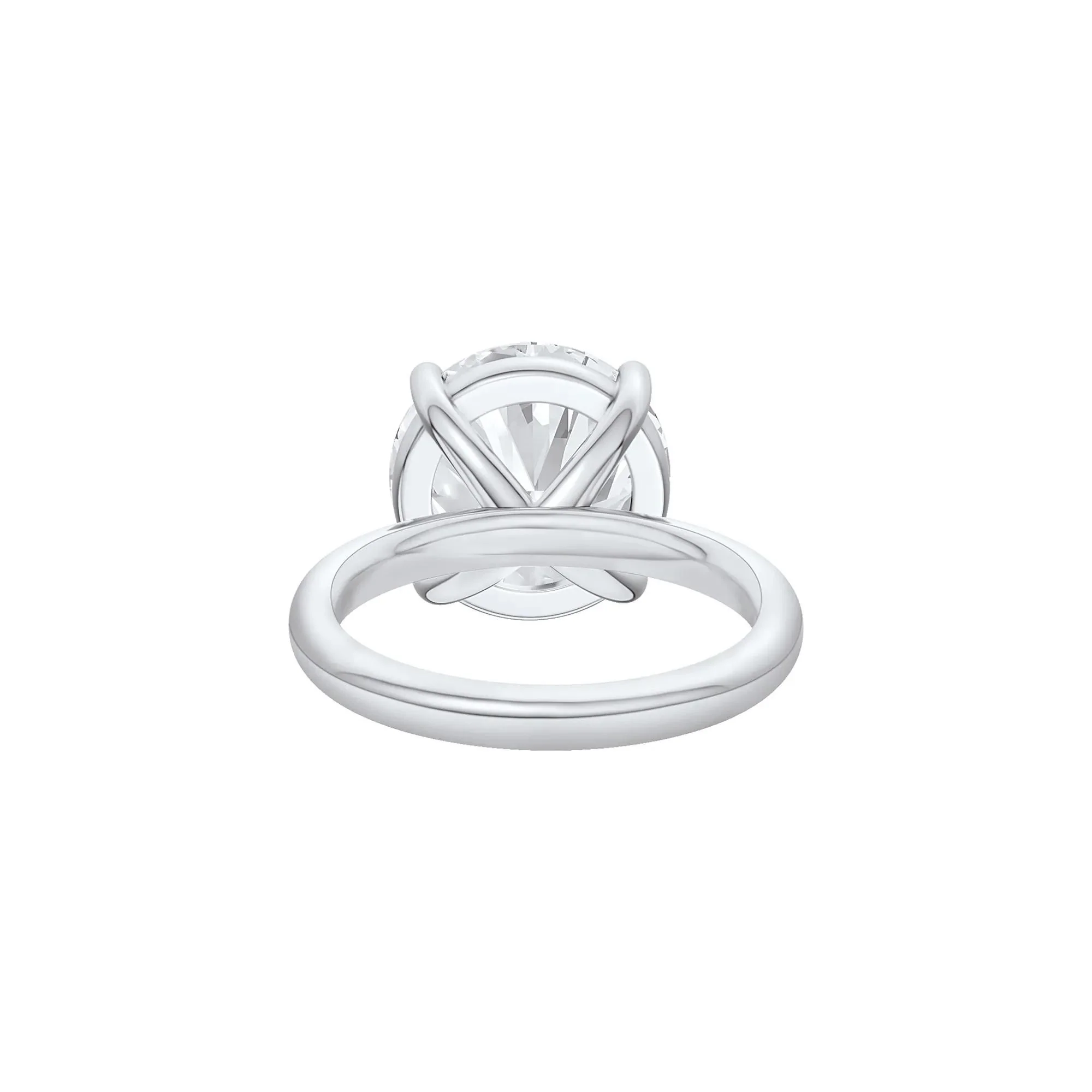 Lab Grown Diamond Round Solitaire Ring Platinum (7 CT.) Round Brilliant Cut White Size 6.5 2mm - Image 4