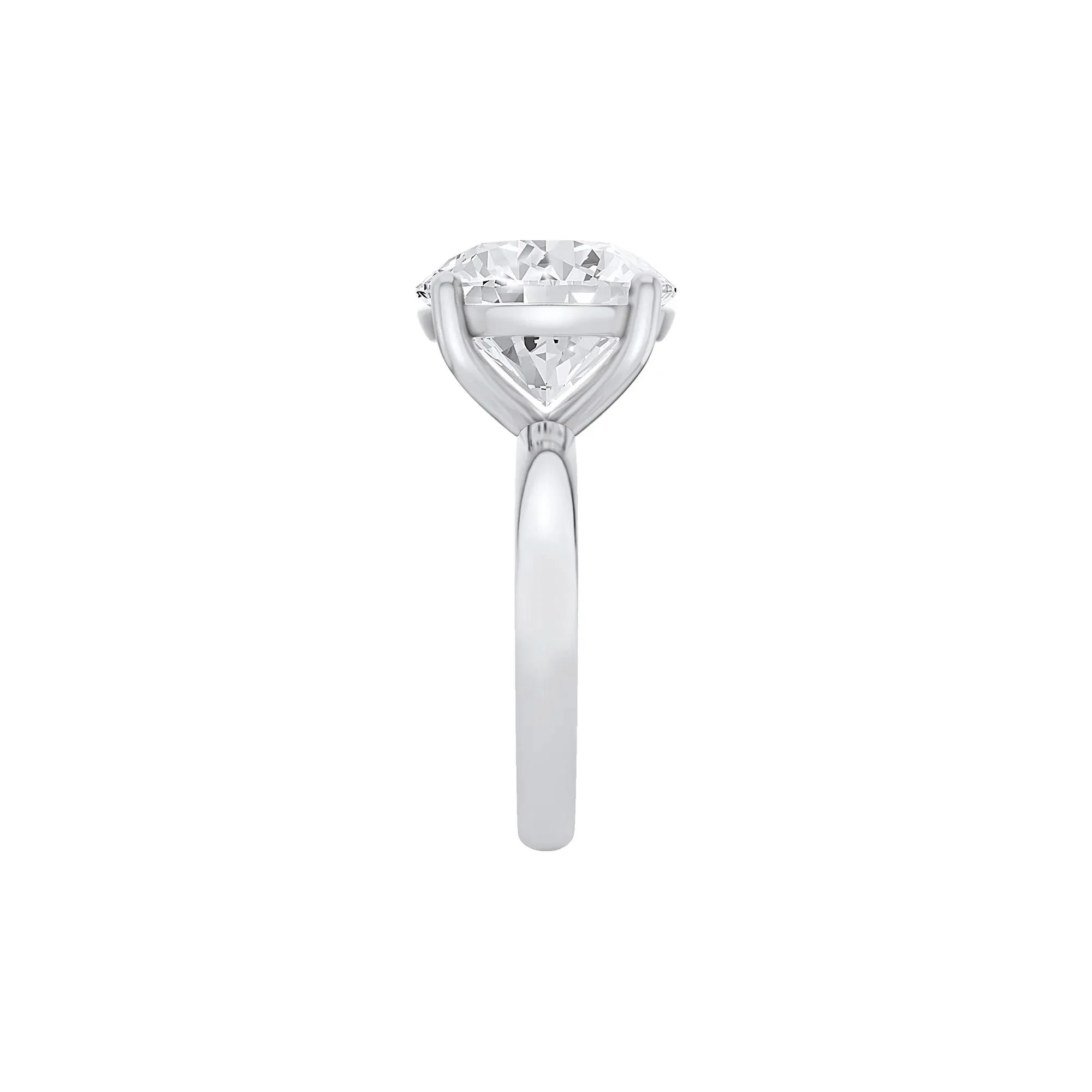 Lab Grown Diamond Round Solitaire Ring Platinum (8 CT.) Round Brilliant Cut White Size 7.5 2mm - Image 3
