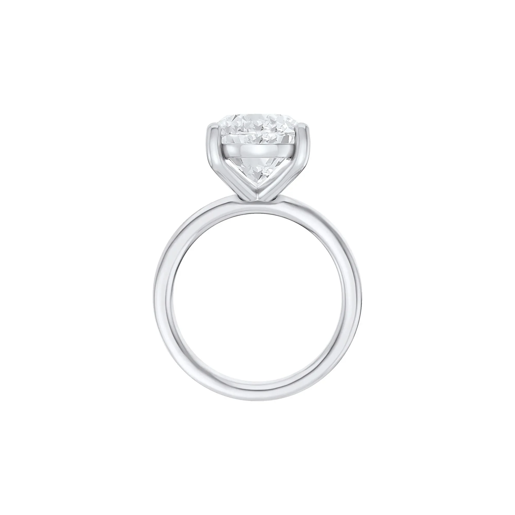 6 CT. Tw. Lab Grown Diamond Oval Solitaire Engagement Ring 14K White Gold Size 12 2mm - Image 2