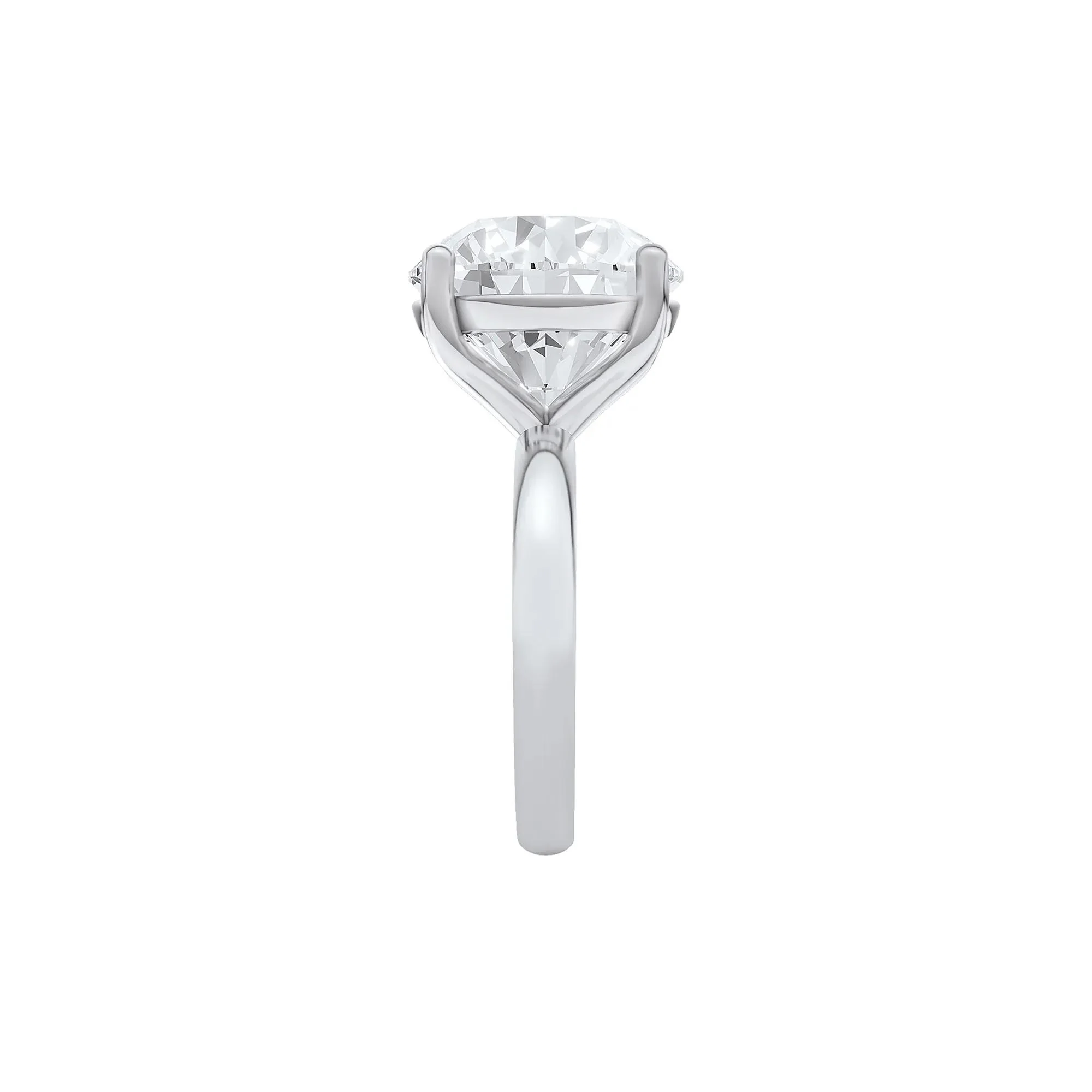 Lab Grown Diamond Round Solitaire Ring Platinum (9 CT.) Round Brilliant Cut White Size 11.5 2mm - Image 4