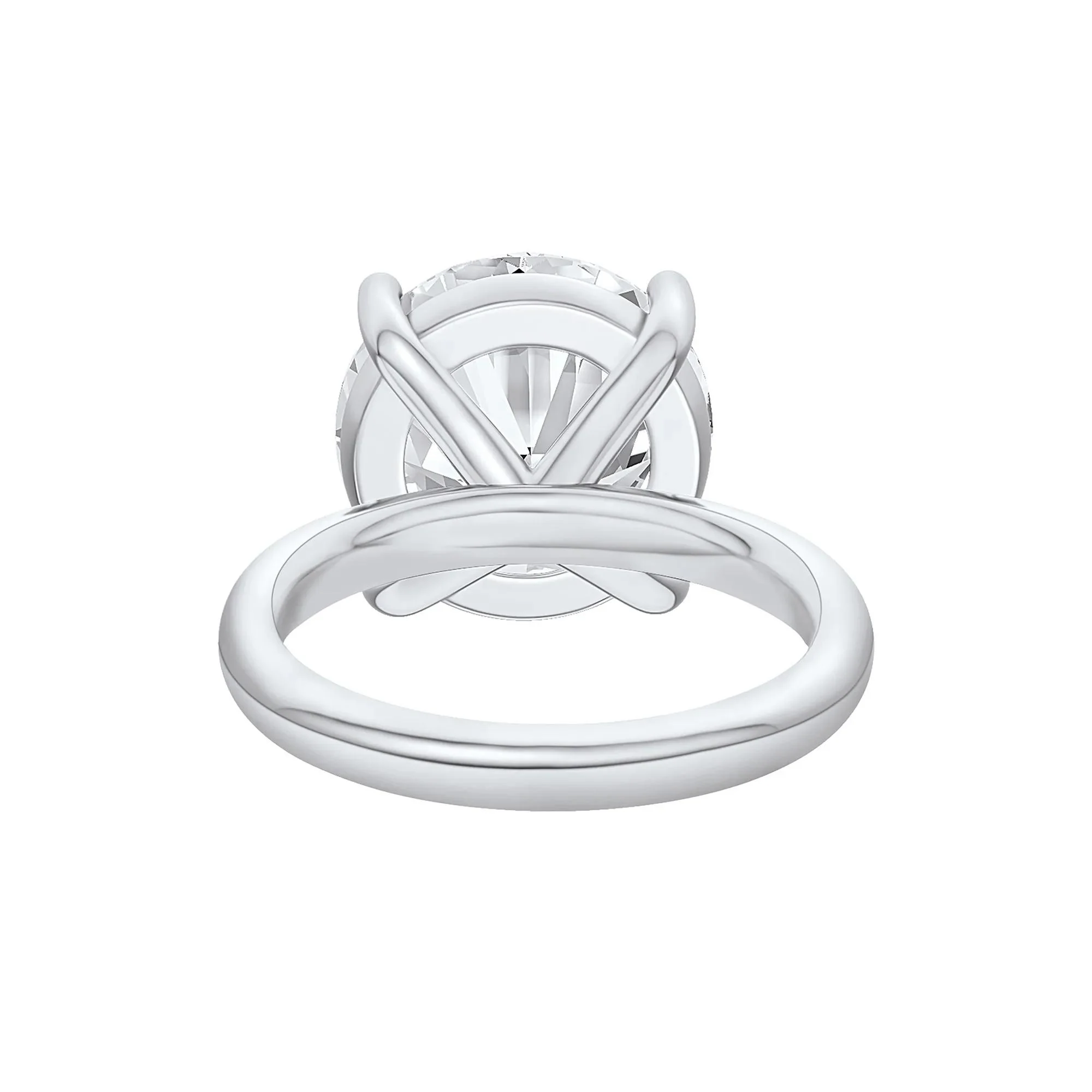 Lab Grown Diamond Round Solitaire Ring Platinum (9 CT.) Round Brilliant Cut White Size 11.5 2mm - Image 5