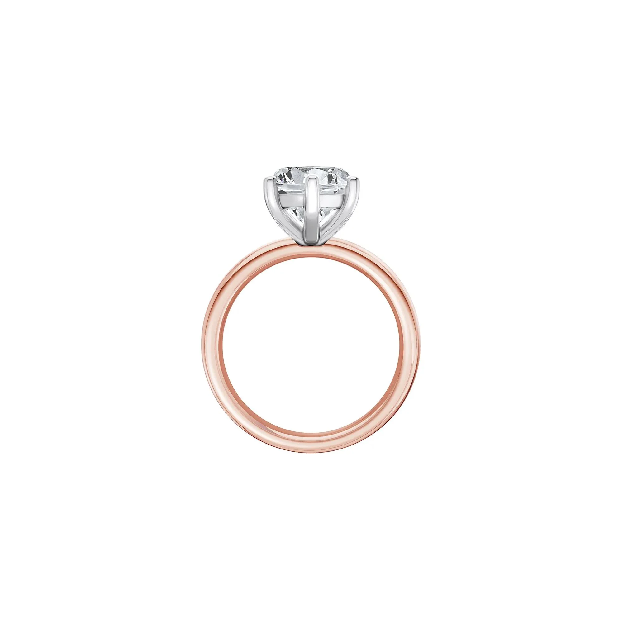 Lab Grown Diamond Marquise Solitaire Engagement Ring 14K Rose & White Gold (5 CT.) Size 11.5 2mm - Image 2