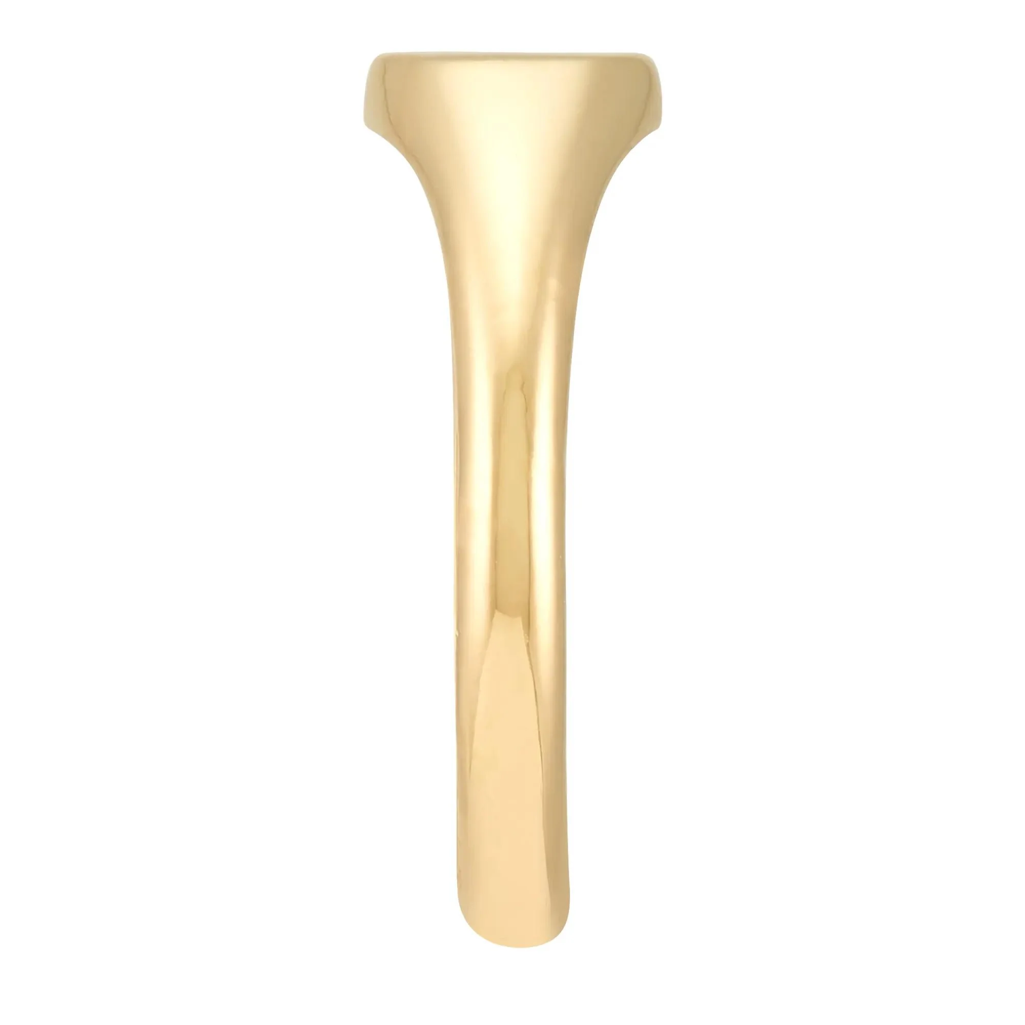 Polished Round Signet Ring 14K Yellow Gold Size 8 - Image 3