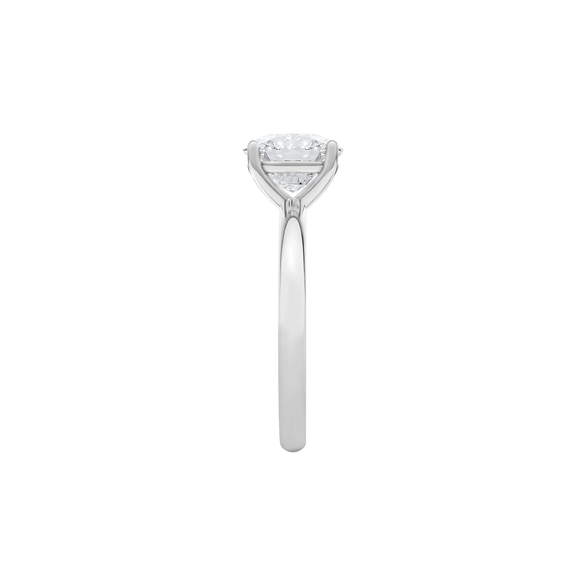 1/2 CT. Tw. Lab Grown Diamond Elongated Cushion-Cut Engagement Ring 14K White Gold Size 10 2mm - Image 3