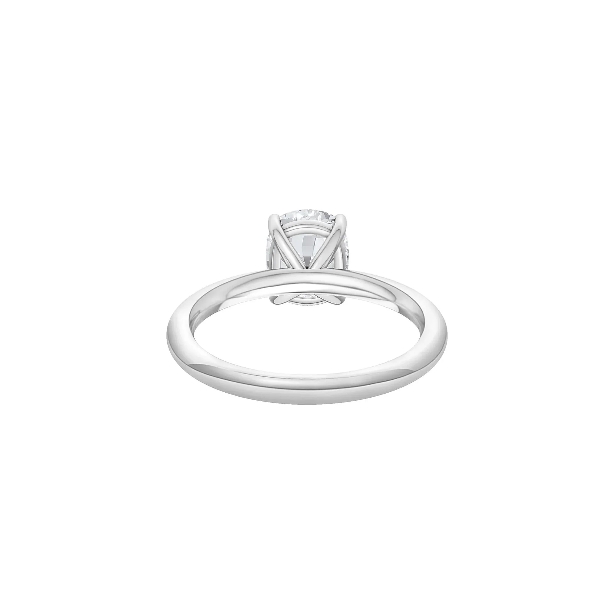 1/2 CT. Tw. Lab Grown Diamond Elongated Cushion-Cut Engagement Ring 14K White Gold Size 7 2mm - Image 4