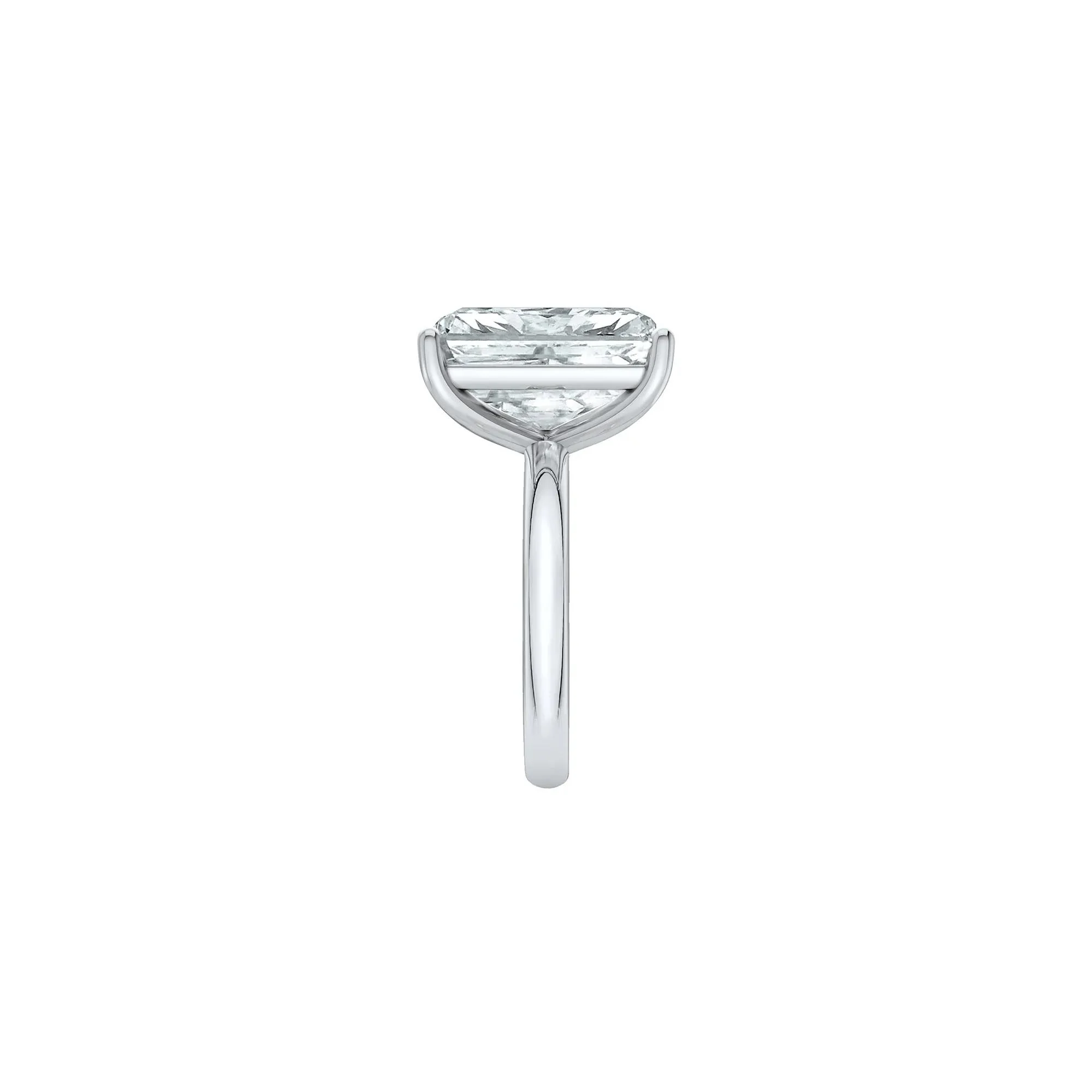 Lab Grown Diamond Radiant-Cut Solitaire Ring Platinum (7 CT.) White Size 11.5 2mm - Image 3