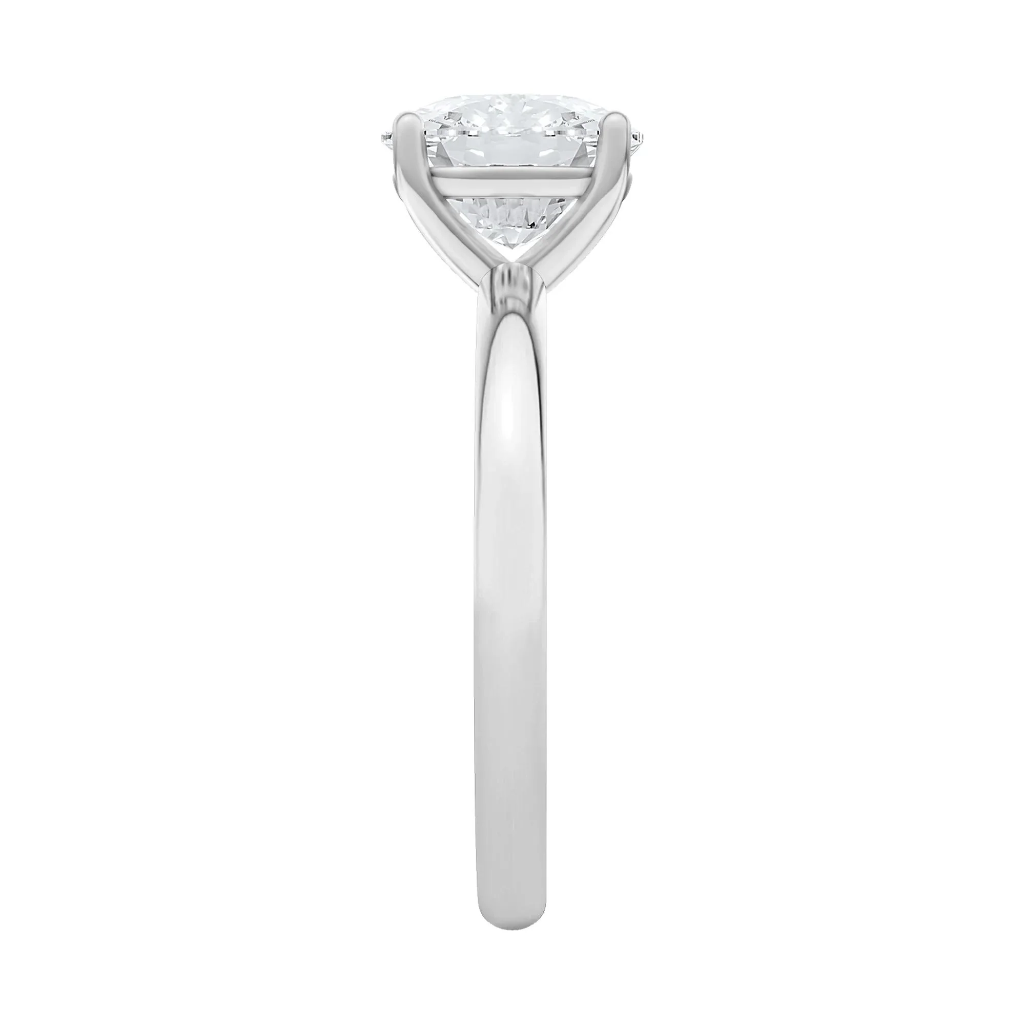 1/2 CT. Tw. Lab Grown Diamond Elongated Cushion-Cut Engagement Ring Platinum White Size 11.5 2mm - Image 3
