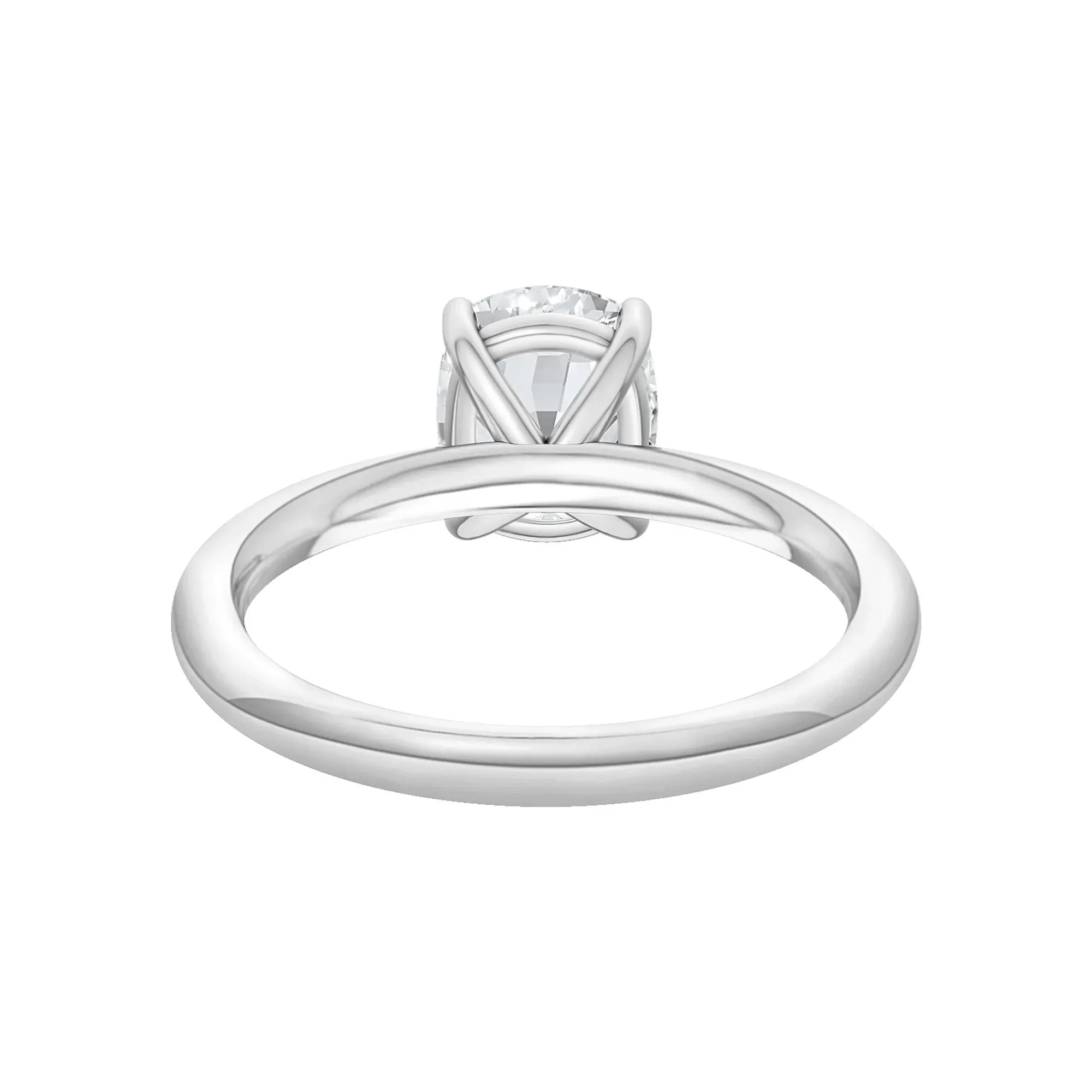 1/2 CT. Tw. Lab Grown Diamond Elongated Cushion-Cut Engagement Ring Platinum White Size 11.5 2mm - Image 4