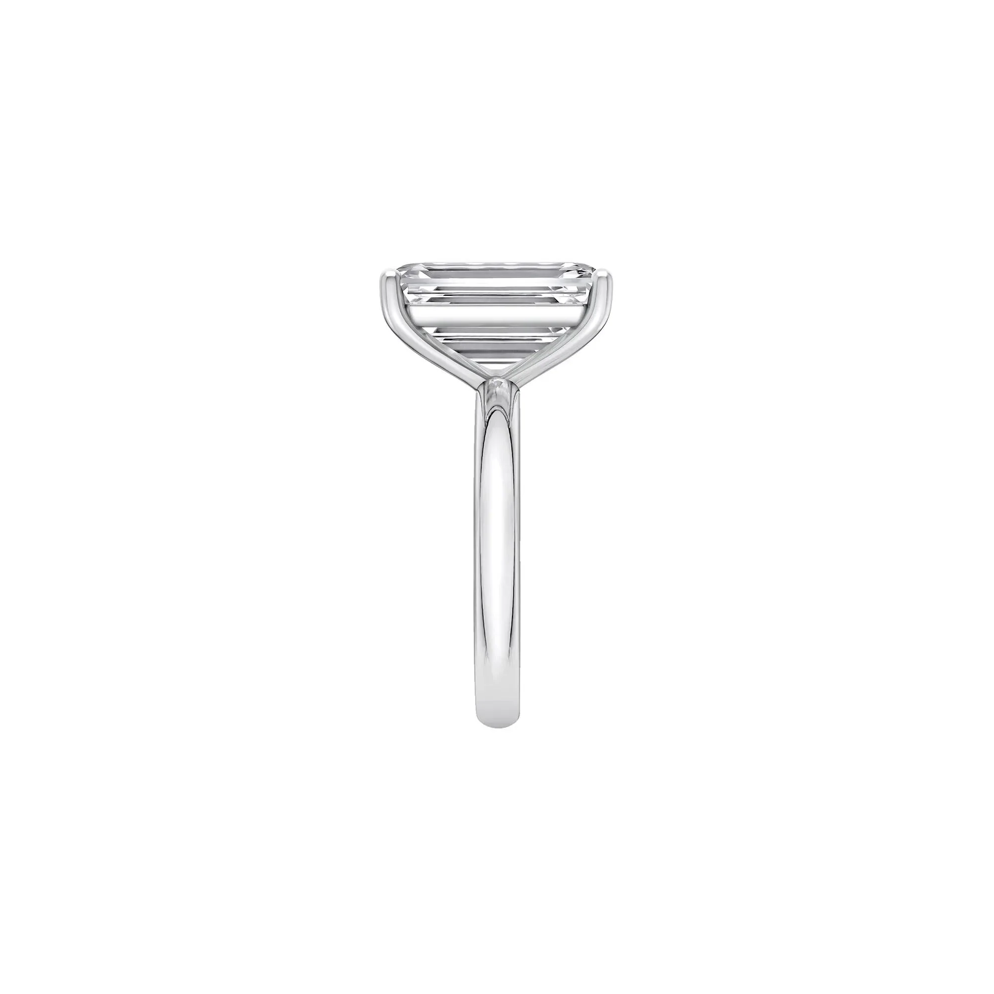 Lab Grown Diamond Emerald-Cut Solitaire Engagement Ring 14K White Gold (7 CT.) Size 9.5 2mm - Image 3