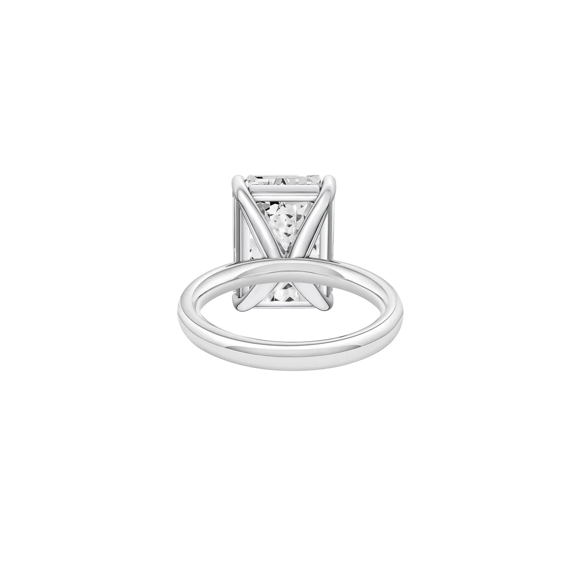 Lab Grown Diamond Emerald-Cut Solitaire Ring 14K White Gold (9 CT.) Size 10 2mm - Image 4