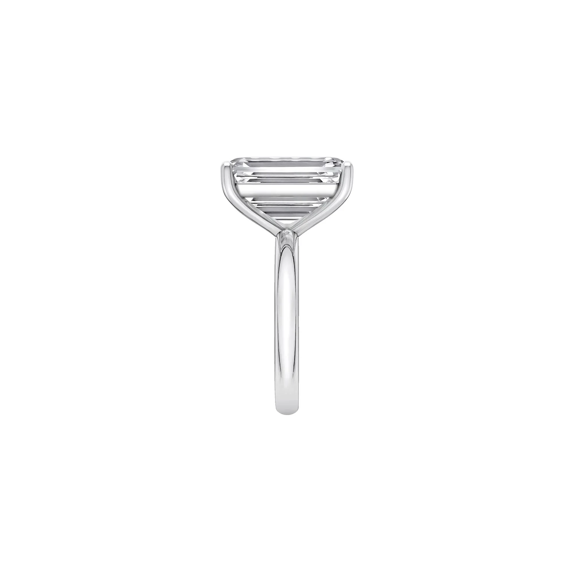 Lab Grown Diamond Emerald-Cut Solitaire Ring 14K White Gold (9 CT.) Size 11 2mm - Image 3
