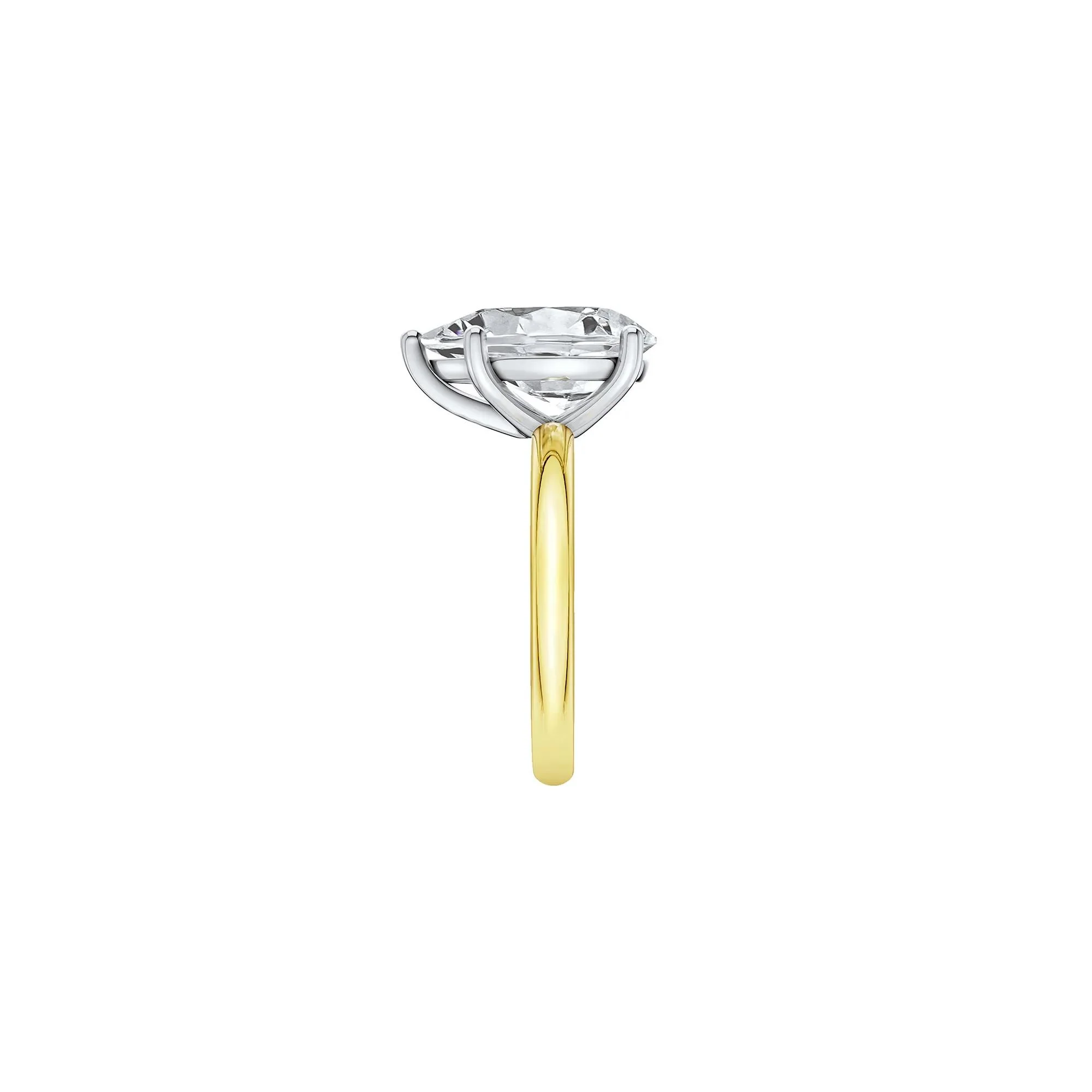 Lab Grown Diamond Pear-Shaped Solitaire Ring Yellow Size 6 2mm - Image 3