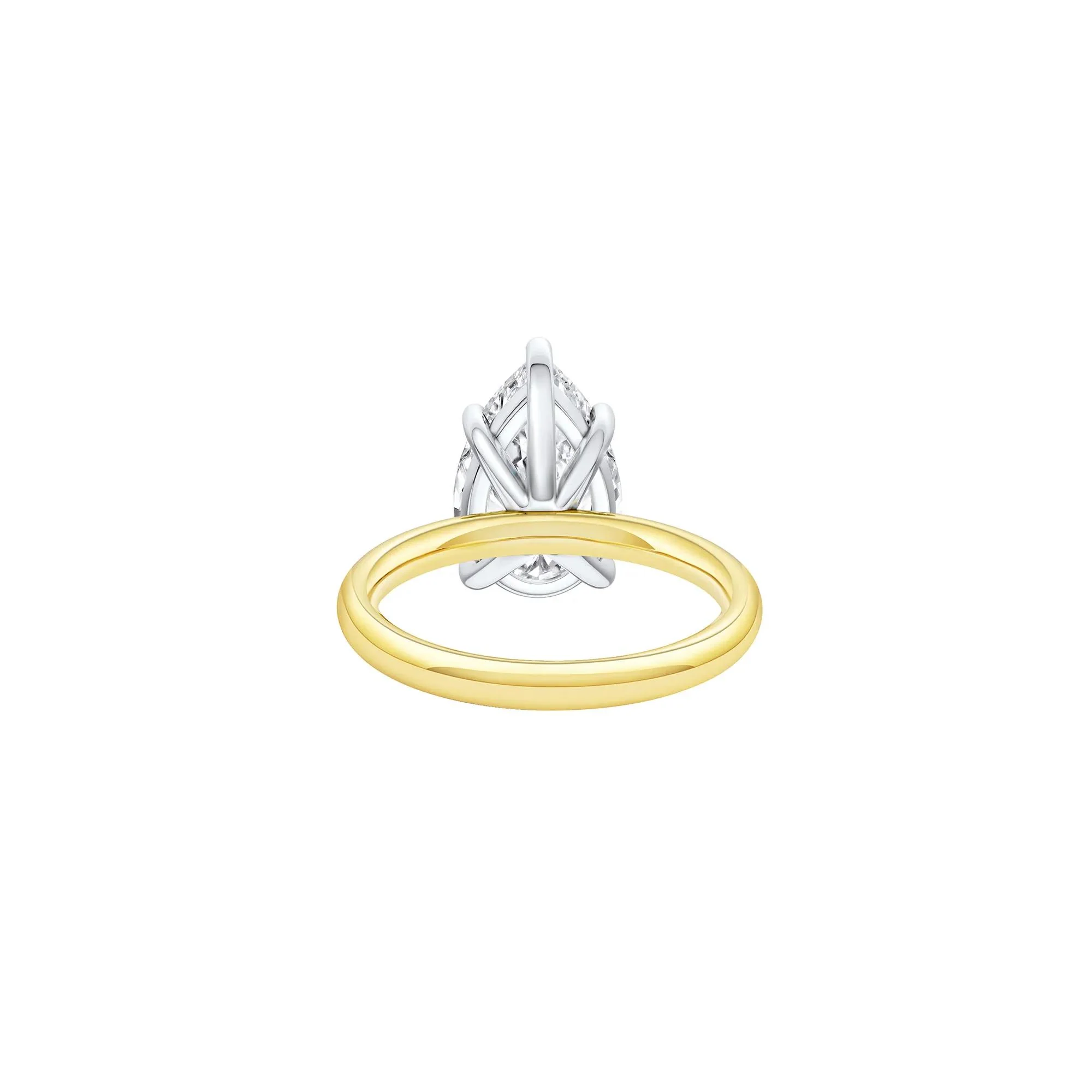 Lab Grown Diamond Pear-Shaped Solitaire Ring Yellow Size 6 2mm - Image 4