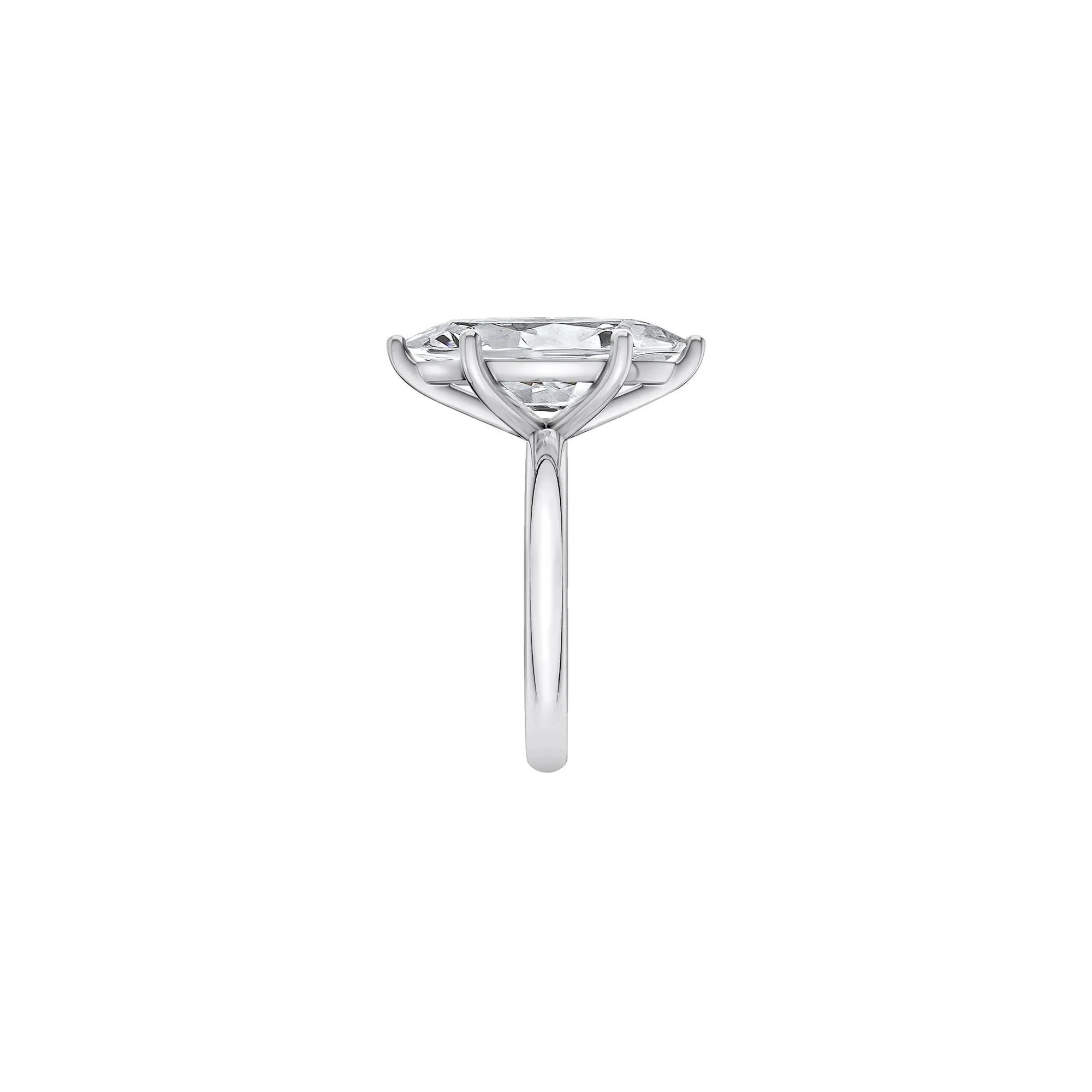 Lab Grown Diamond Marquise Solitaire Engagement Ring Platinum (5 CT.) White Size 5.5 2mm - Image 3