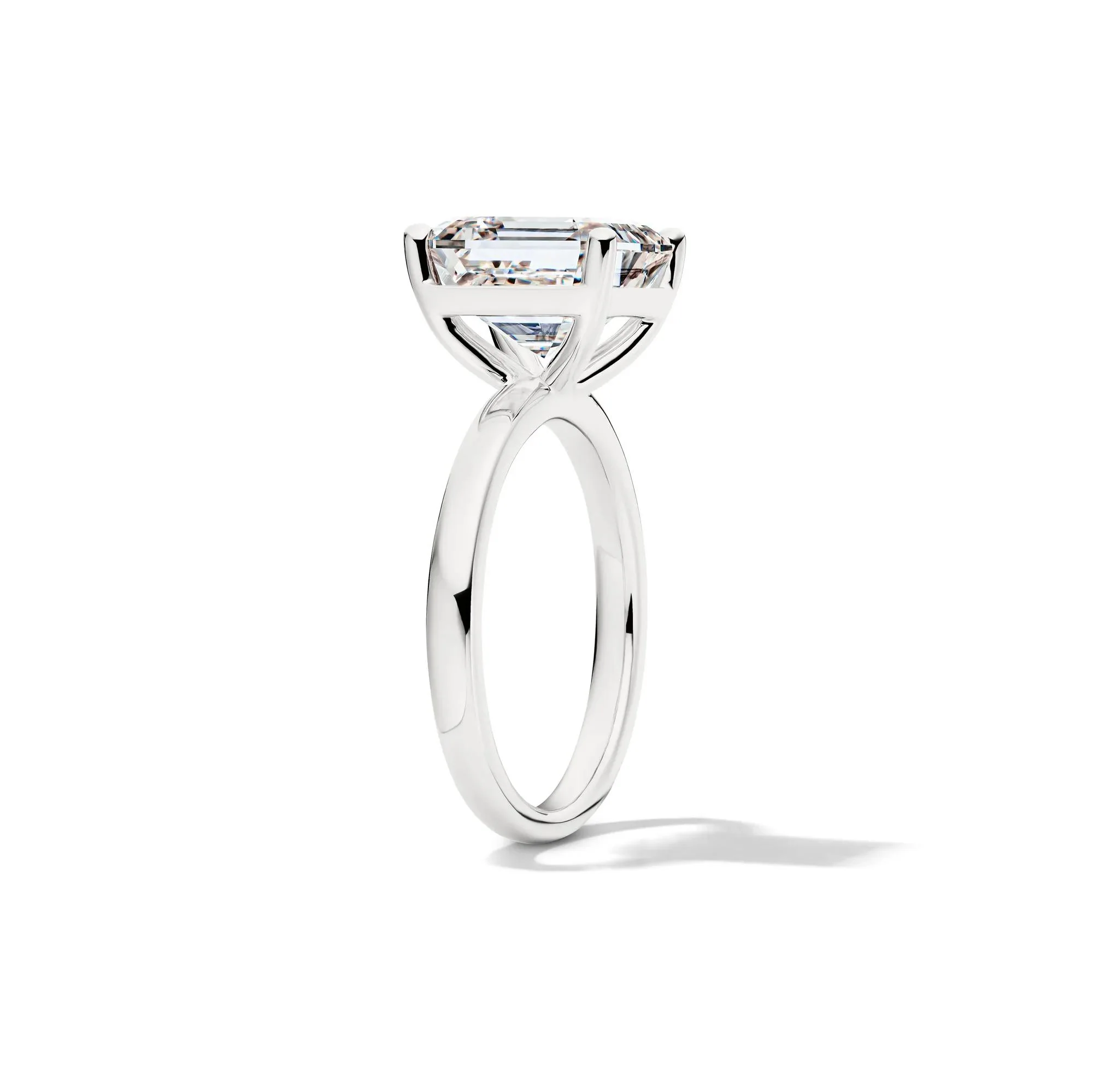 Lab Grown Diamond Asscher-Cut Solitaire Engagement Ring 14K White Gold (5 CT.) Size 10.5 2mm - Image 3