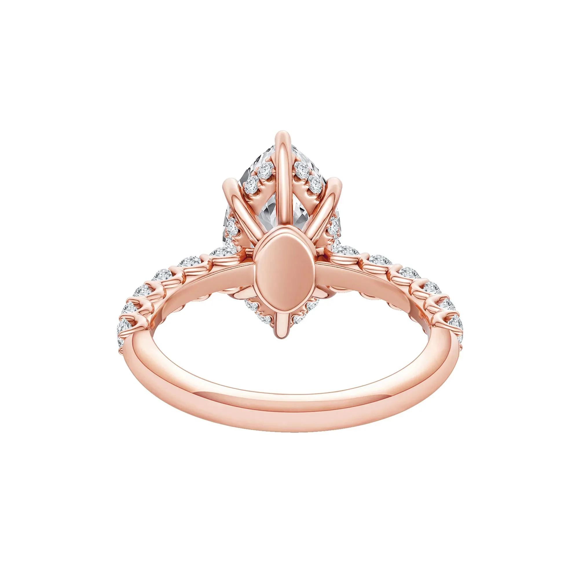 3 5/8 CT. Tw. Lab Grown Diamond Engagement Ring 14K Rose Gold Size 7.5 2mm - Image 4